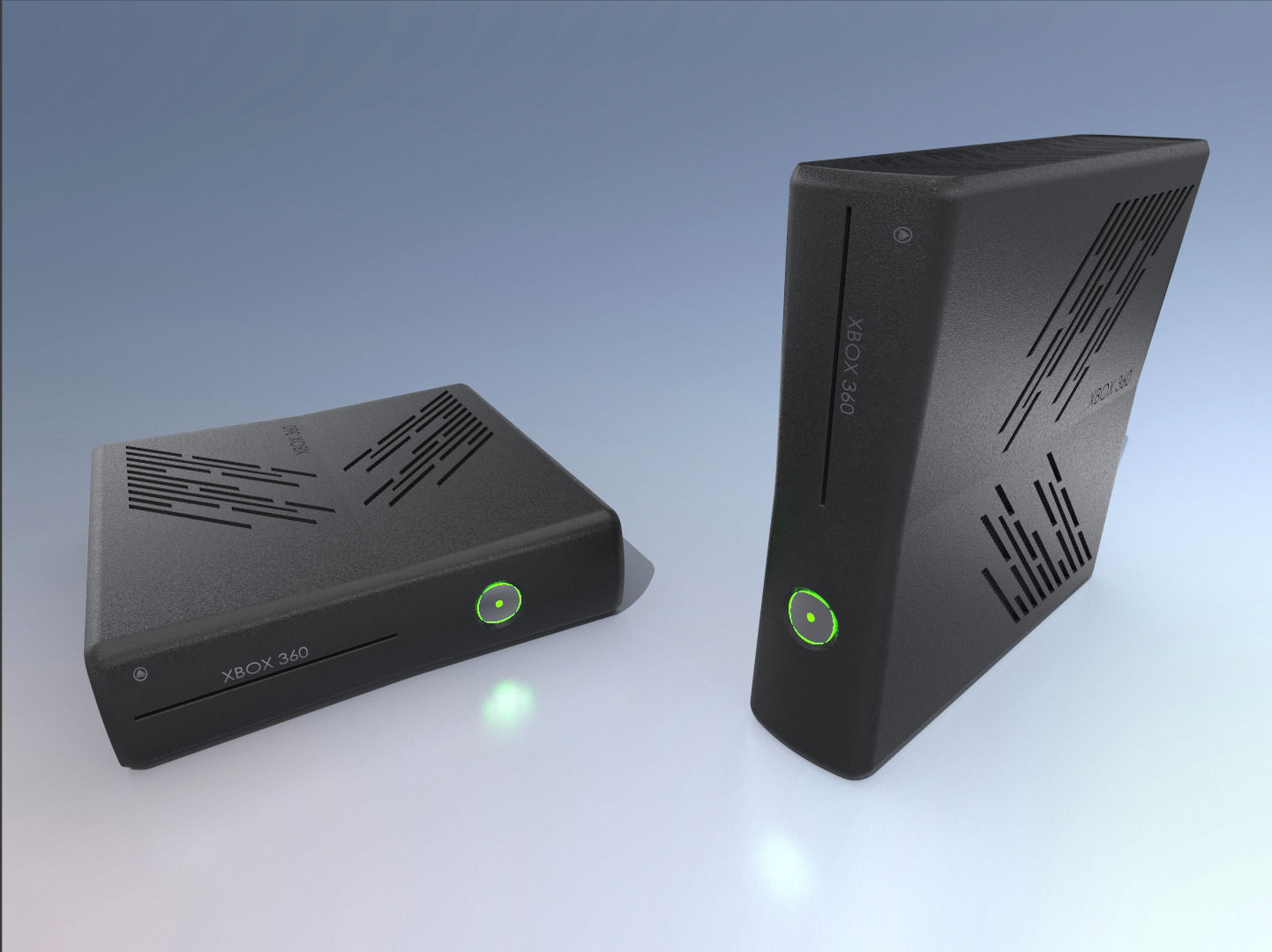 Xbox 360 S Free 3D model_1