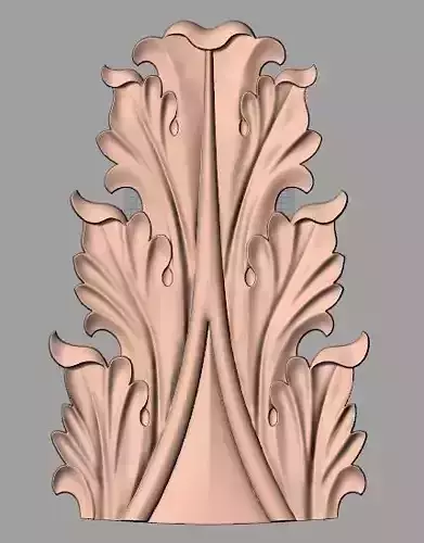 Door Post flower 3D STL Model for CNC Router Carving E973