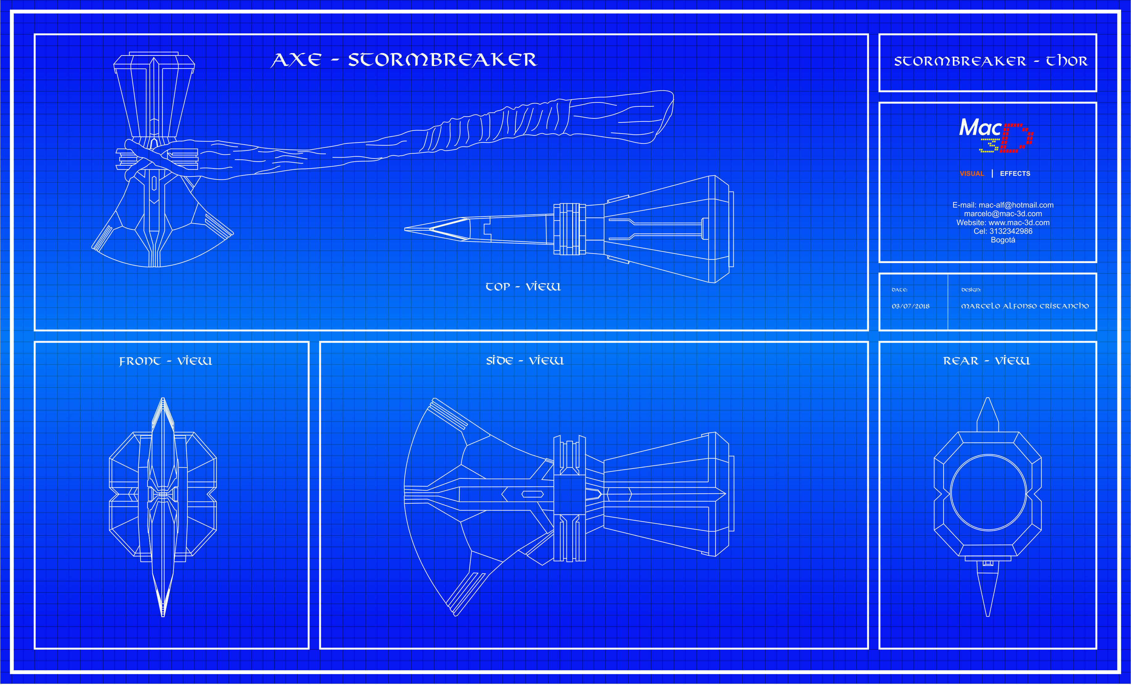 STORMBREAKER - THOR AXE 3D model_16