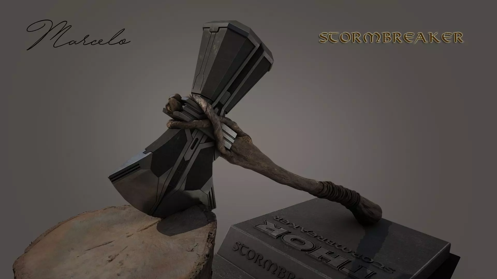 STORMBREAKER - THOR AXE 3D model_0