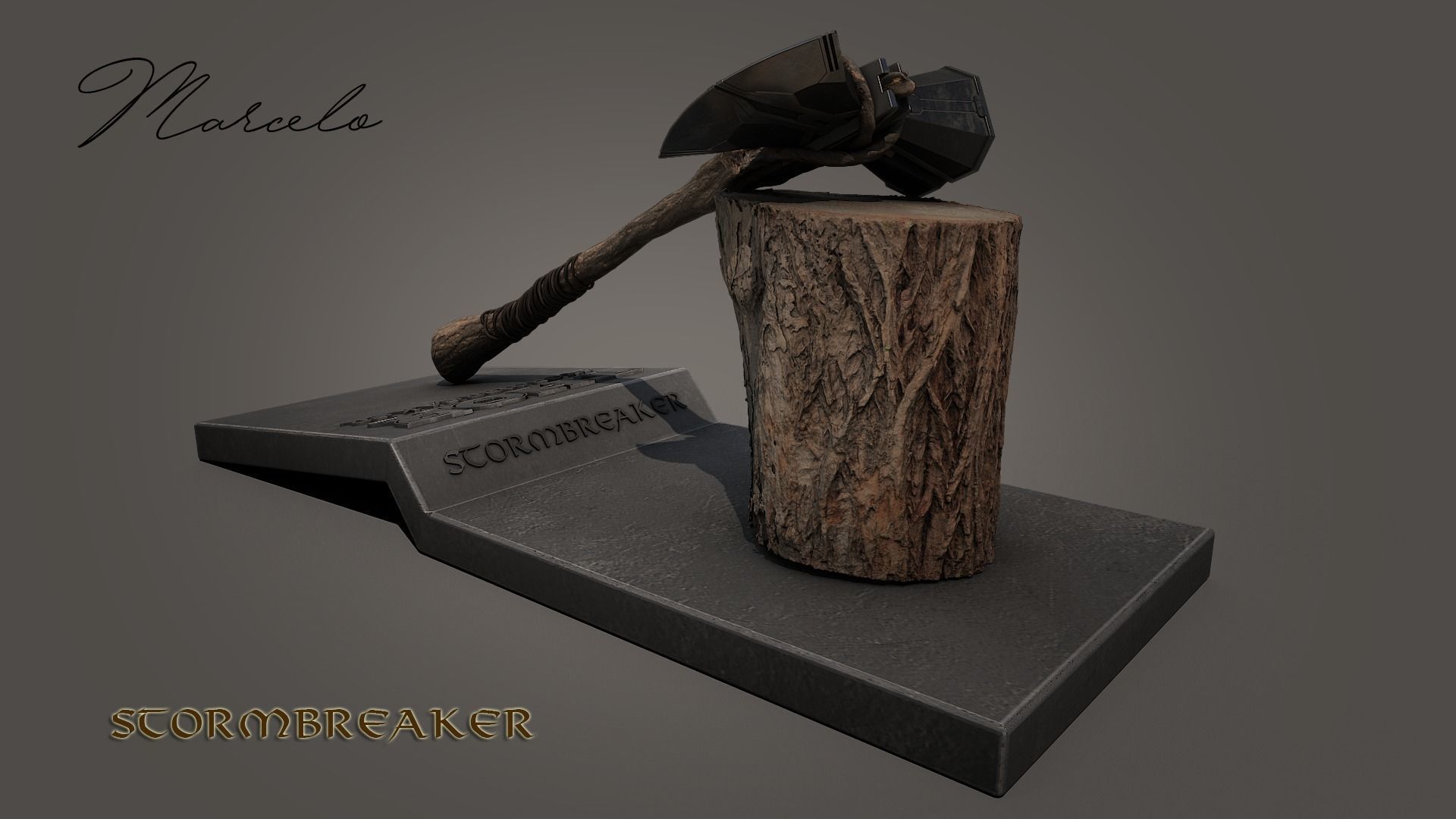 STORMBREAKER - THOR AXE 3D model_9