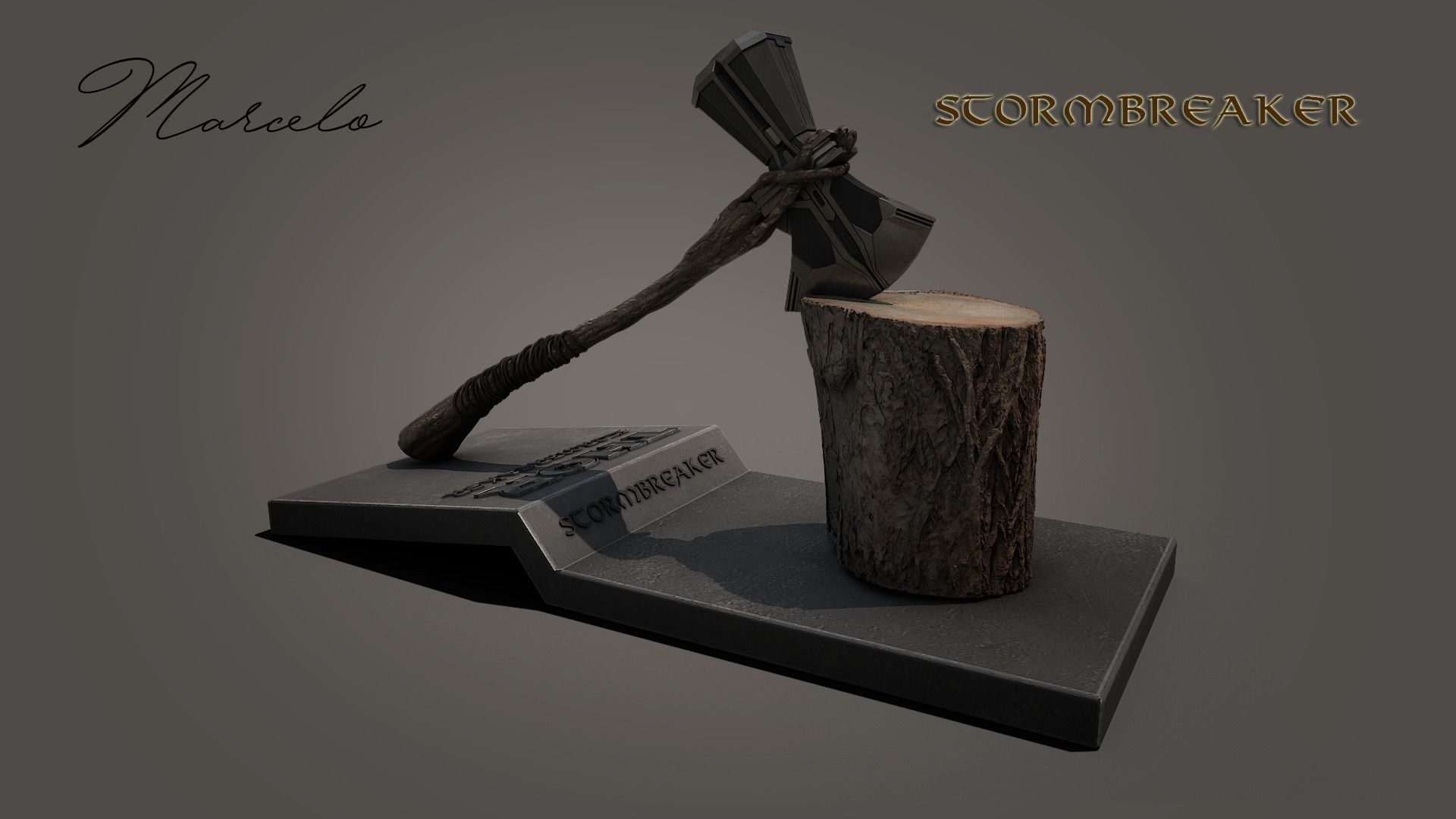 STORMBREAKER - THOR AXE 3D model_4