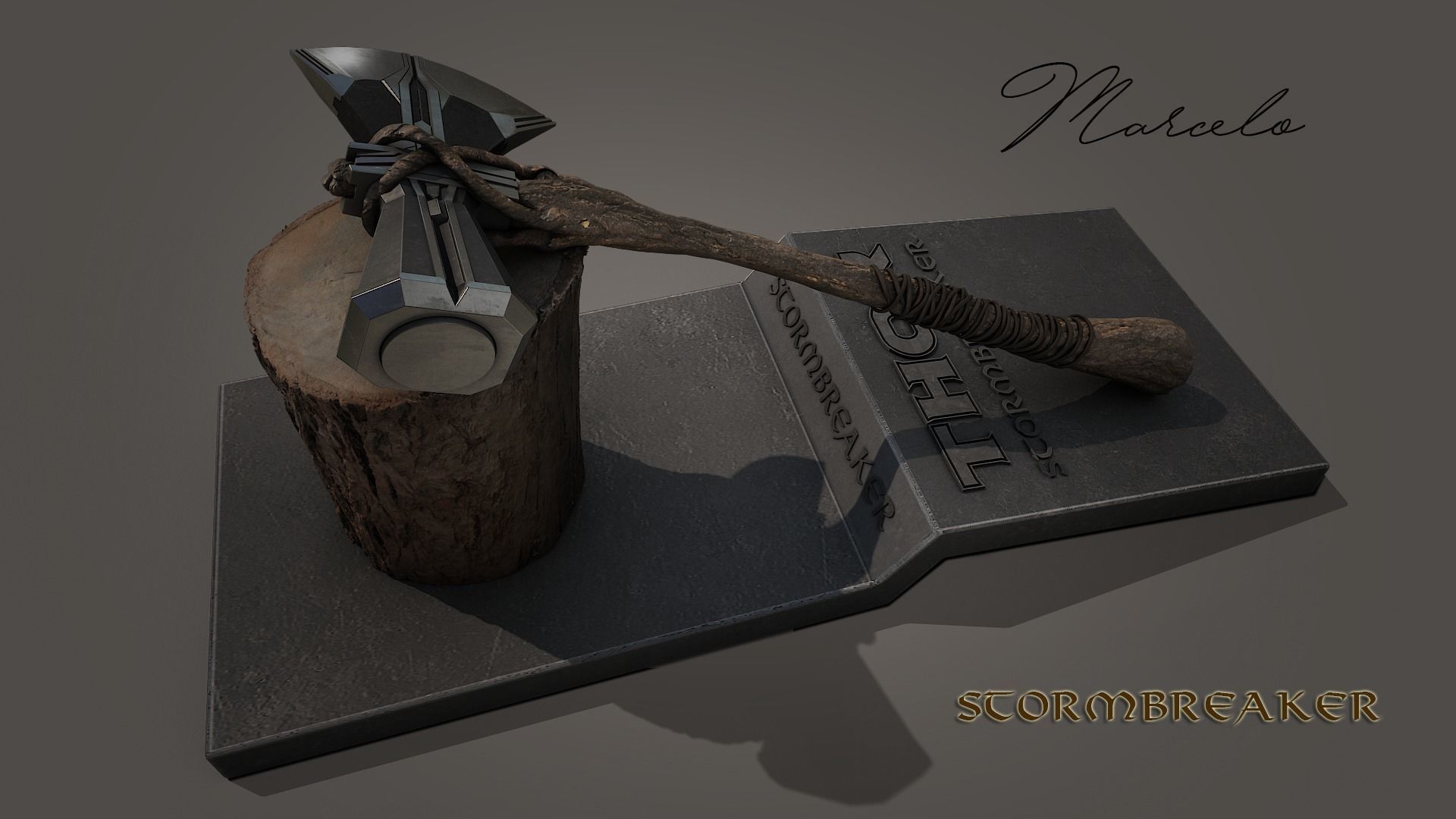 STORMBREAKER - THOR AXE 3D model_7