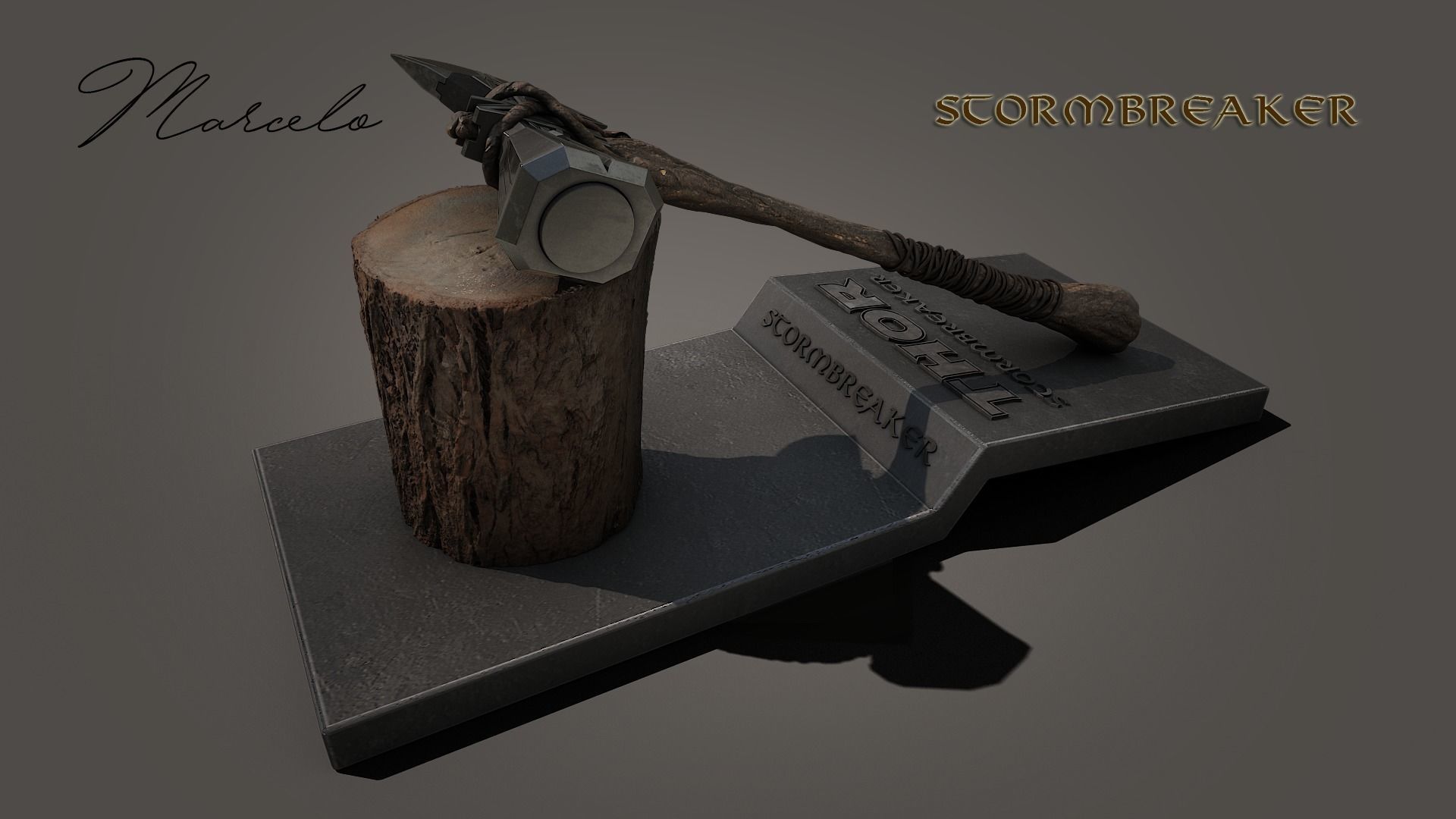 STORMBREAKER - THOR AXE 3D model_10