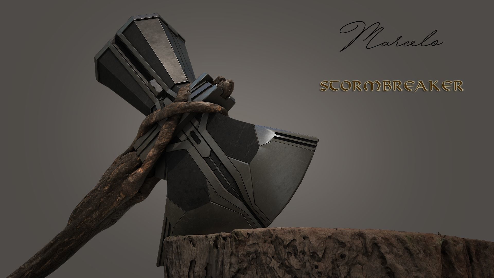 STORMBREAKER - THOR AXE 3D model_6