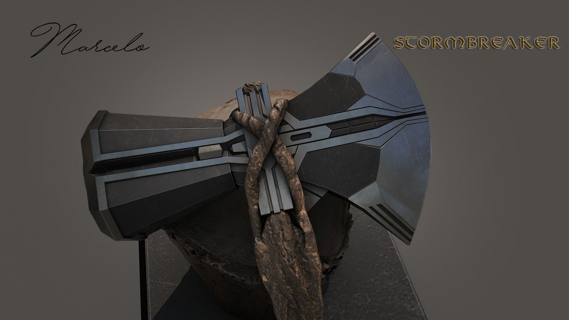 STORMBREAKER - THOR AXE 3D model_12
