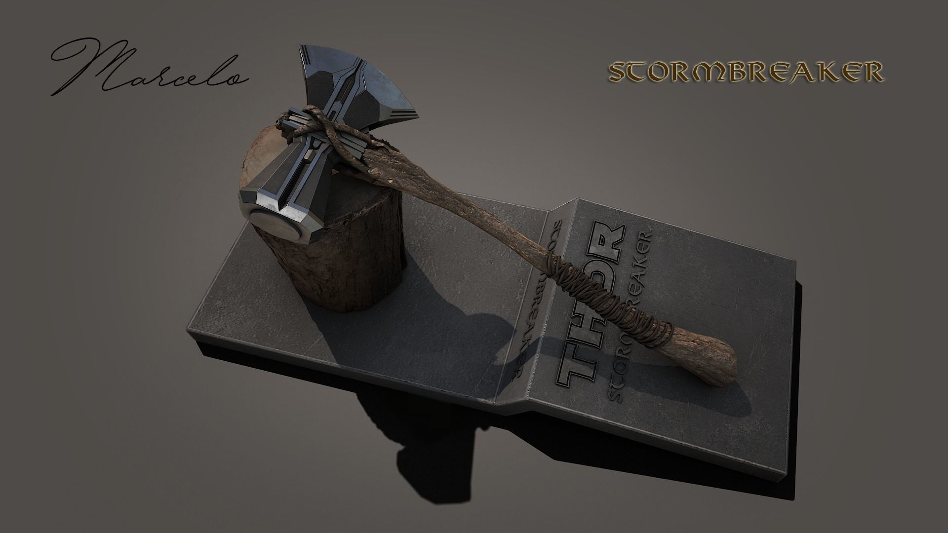 STORMBREAKER - THOR AXE 3D model_15