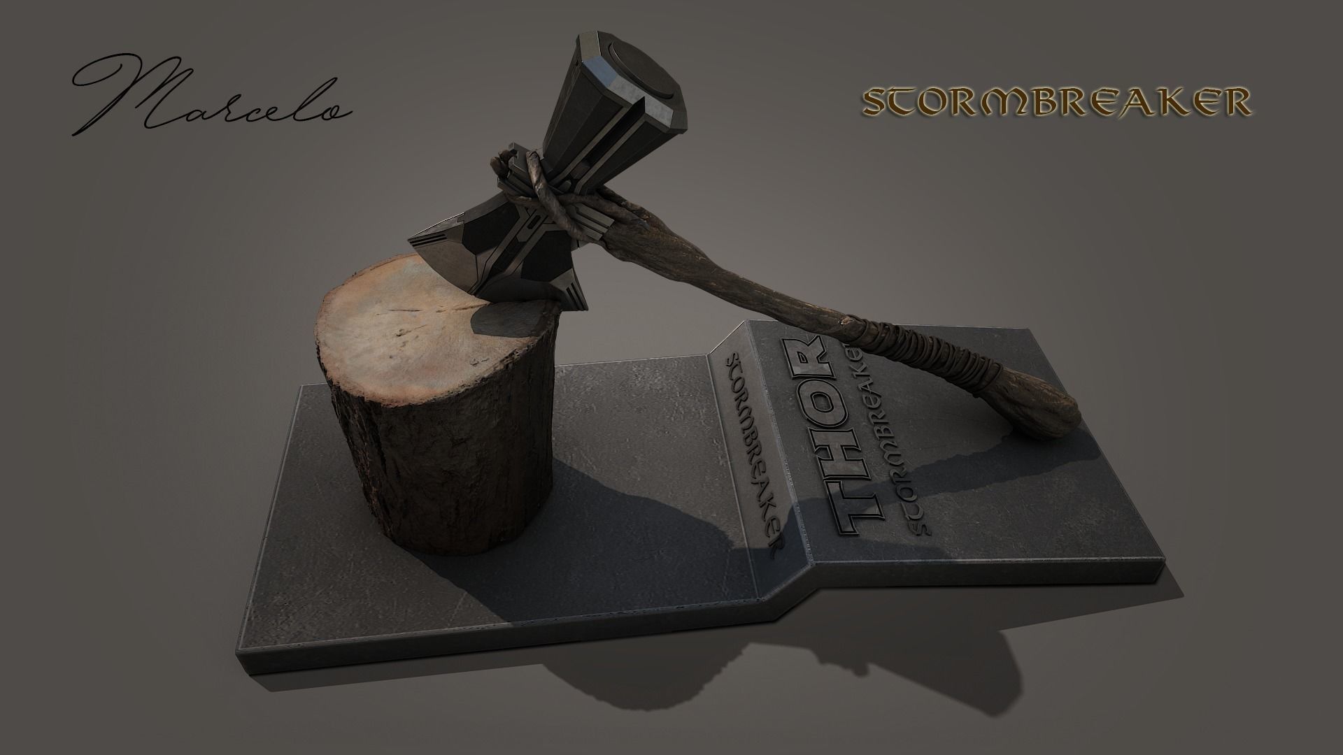STORMBREAKER - THOR AXE 3D model_5