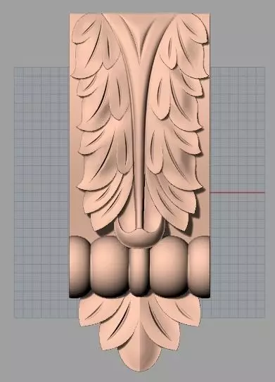 Door Post flower 3D STL Model for CNC Router Carving E960 3D model_0
