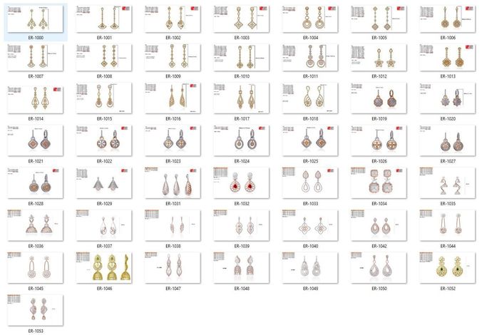 BULK-JewelCAD-EARRING 50 Files 3D print model
