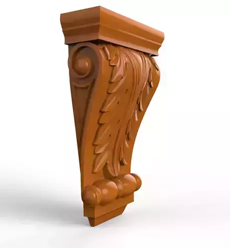 Carved CNC 3D print model capitel 3D print model