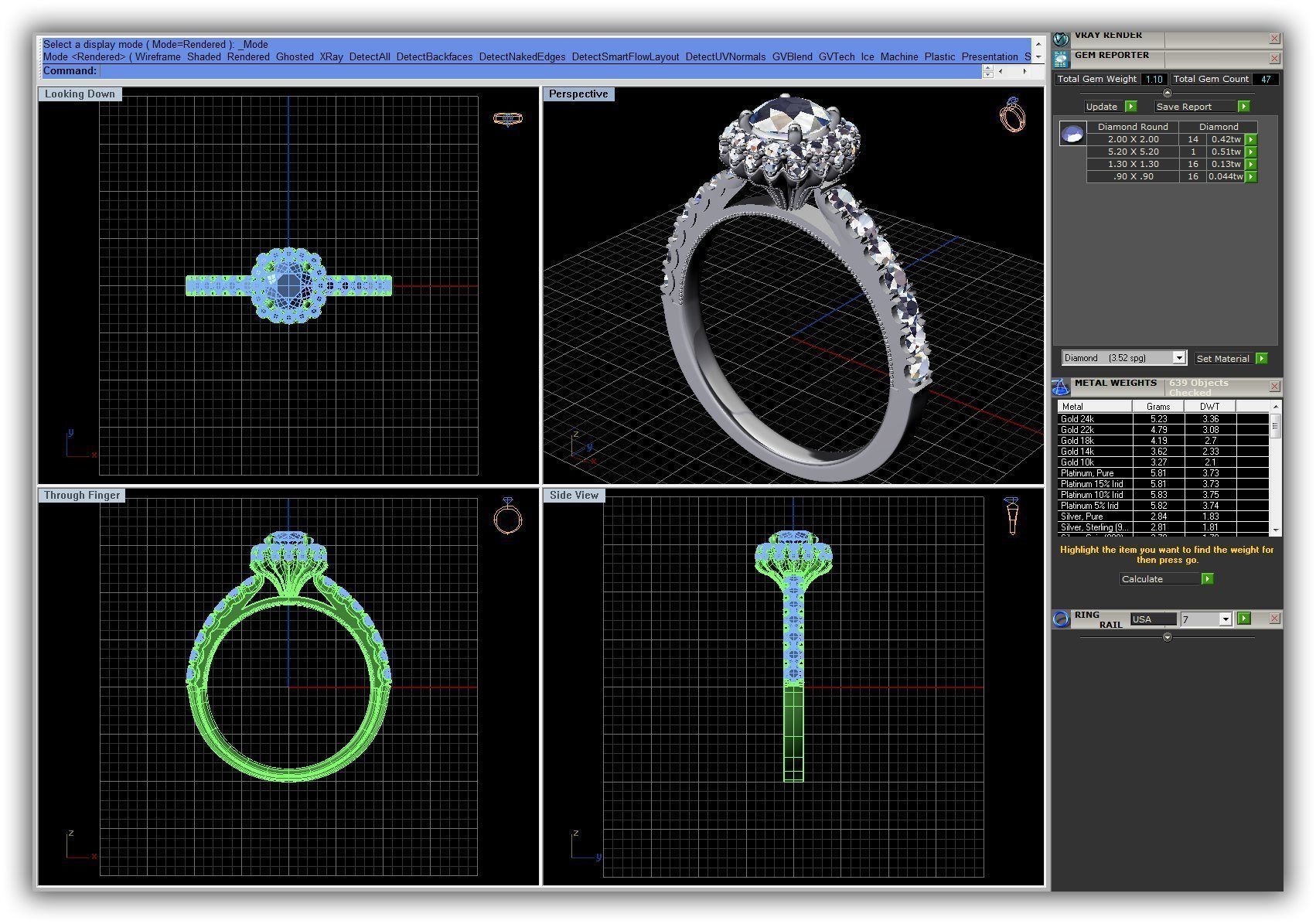 BULK-3DM-WithOut Gems-RING 51 Files 3D print model_44