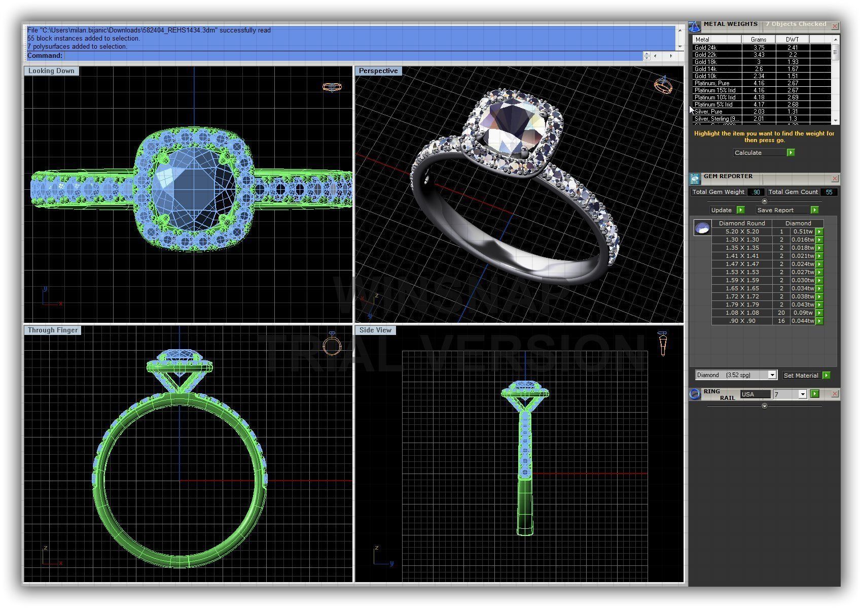 BULK-3DM-WithOut Gems-RING 51 Files 3D print model_38