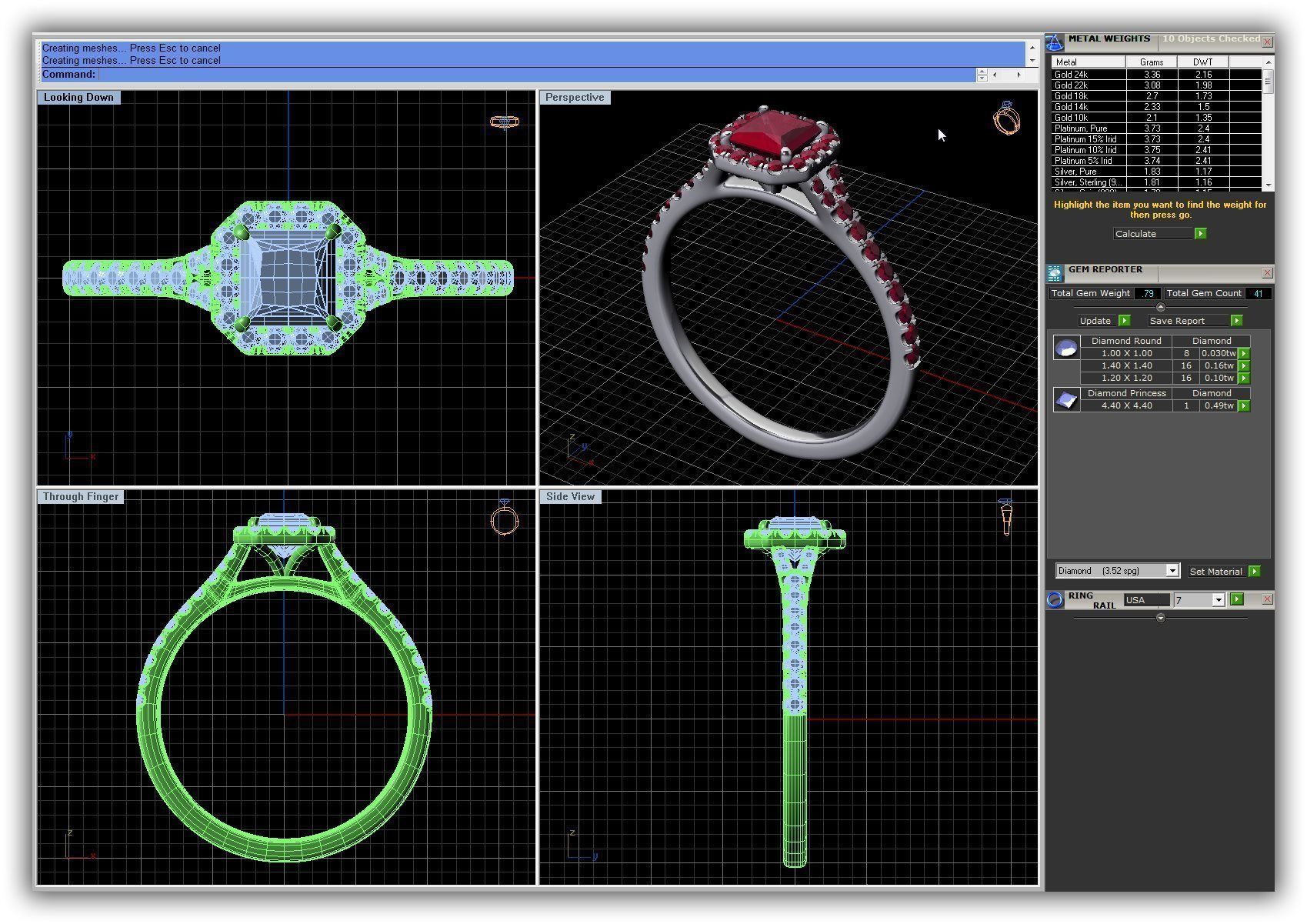 BULK-3DM-WithOut Gems-RING 51 Files 3D print model_8