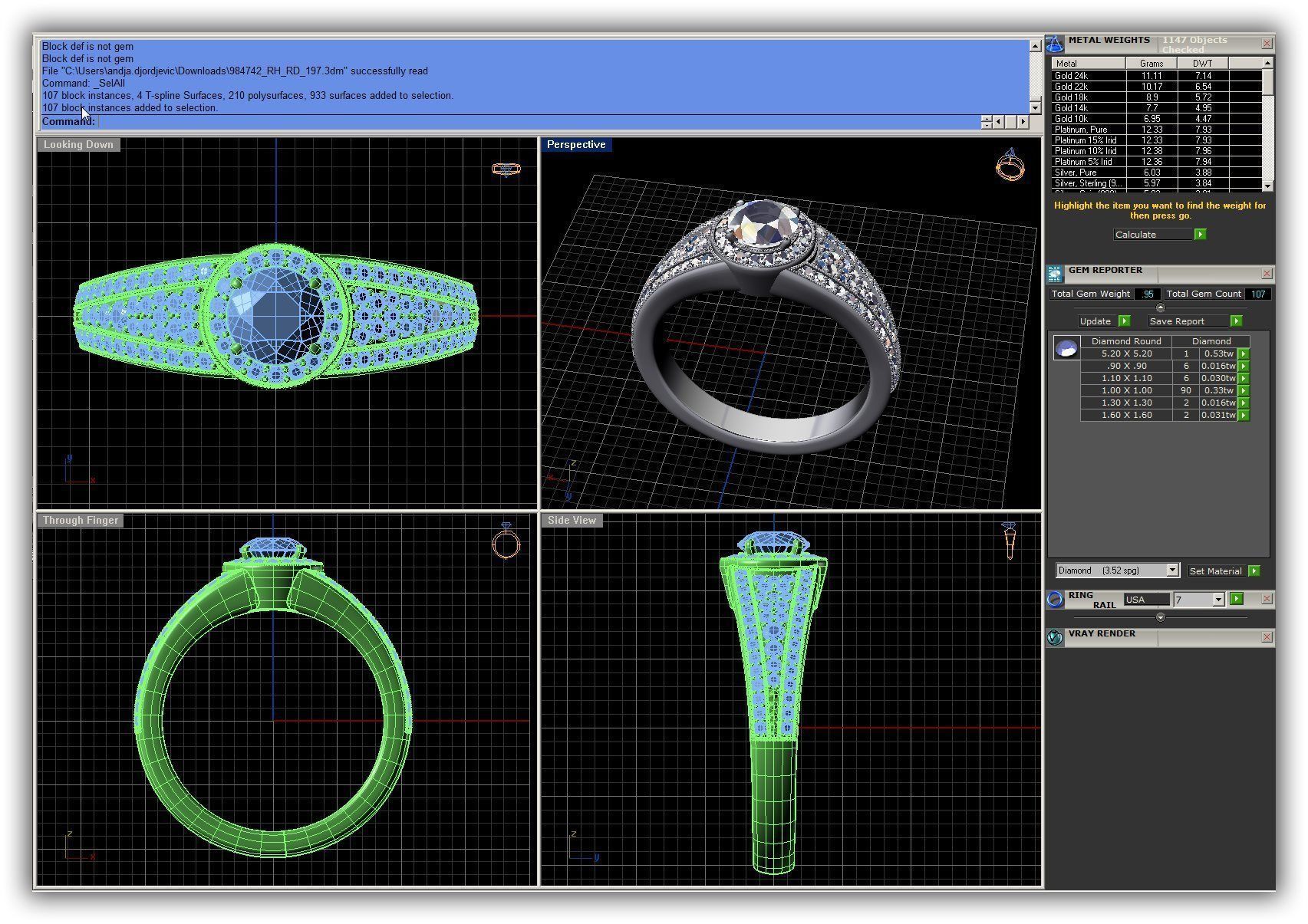 BULK-3DM-WithOut Gems-RING 51 Files 3D print model_49