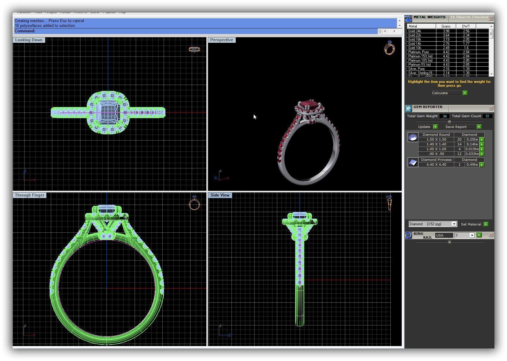 BULK-3DM-WithOut Gems-RING 51 Files 3D print model_16
