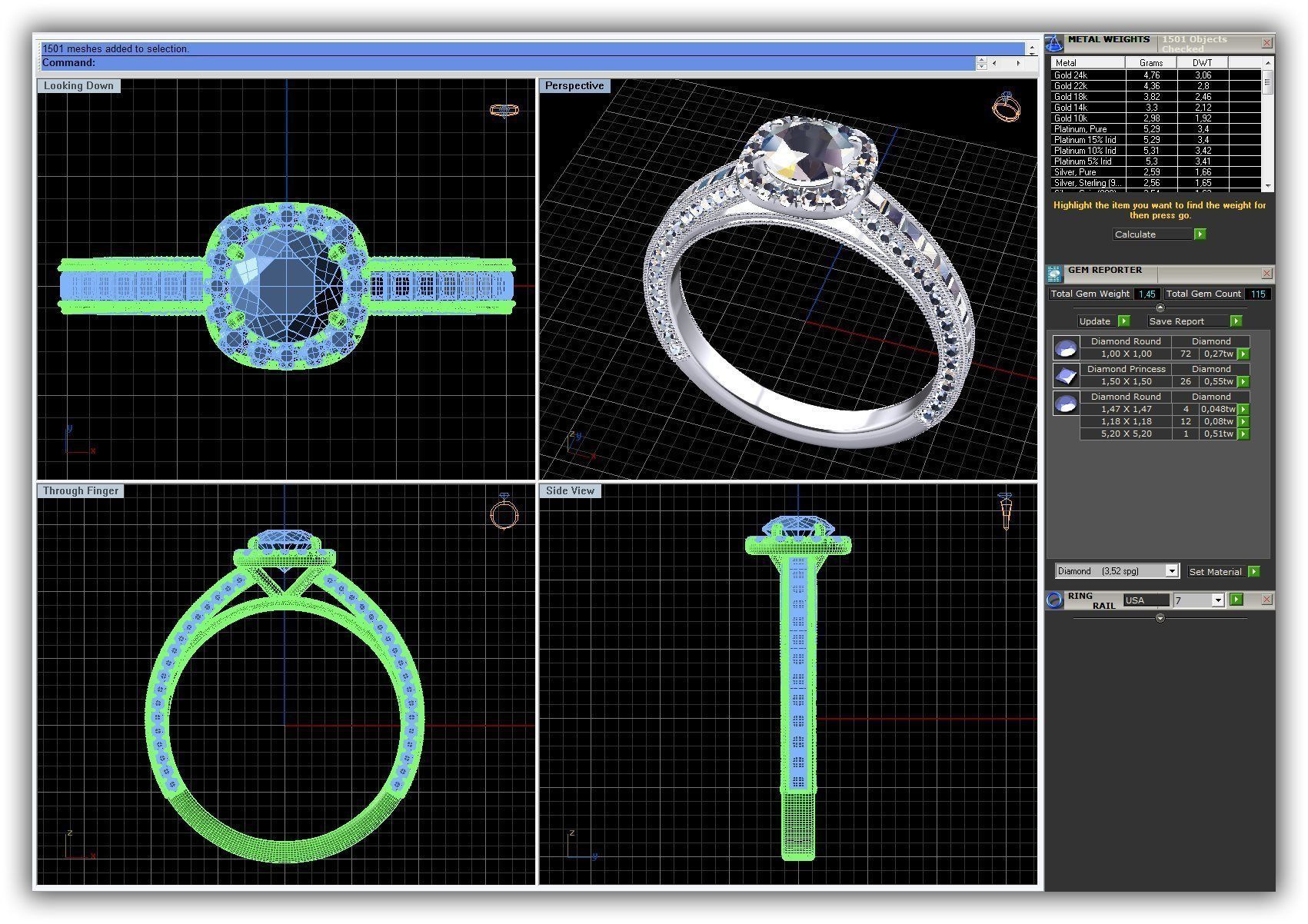 BULK-3DM-WithOut Gems-RING 51 Files 3D print model_45