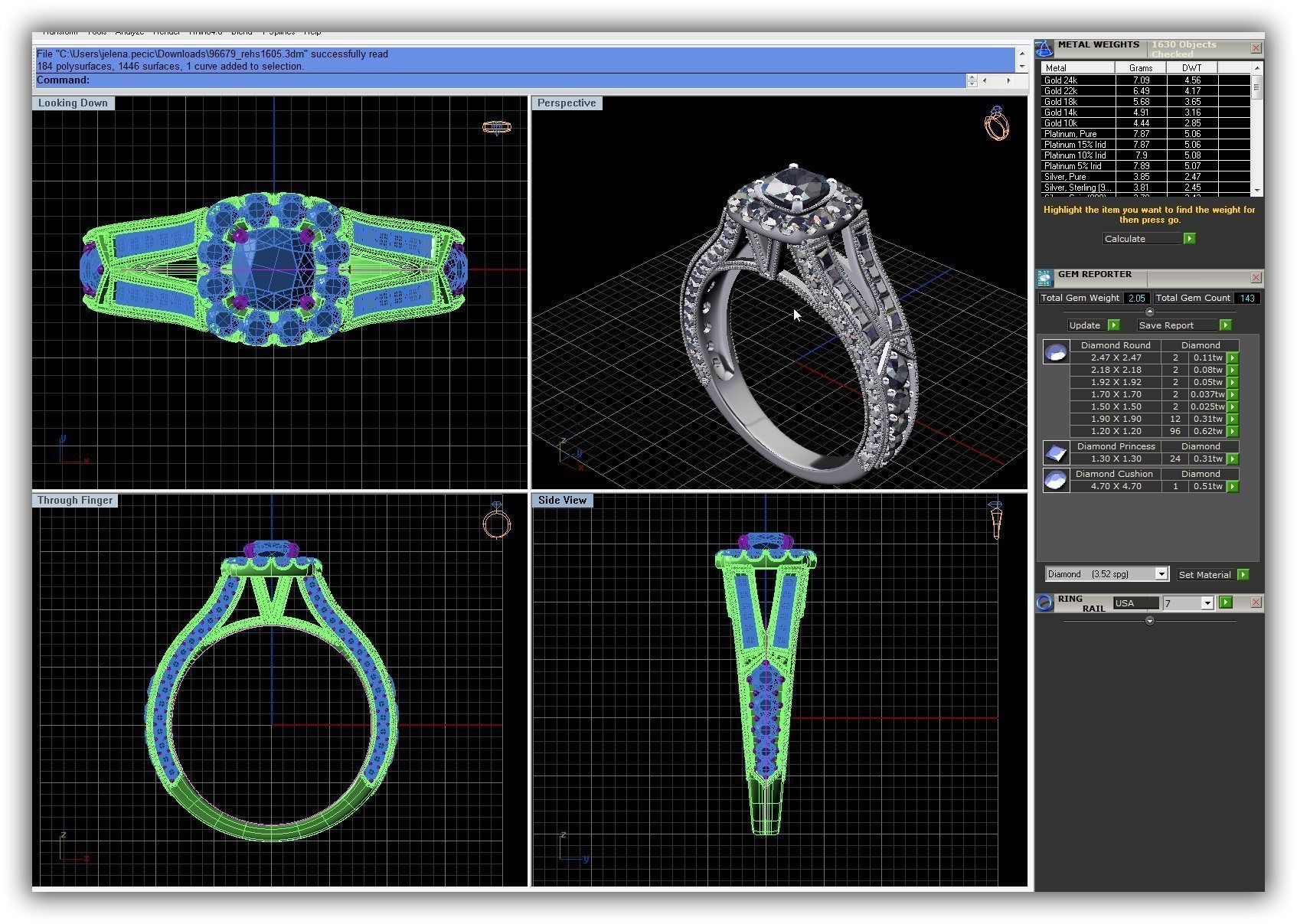 BULK-3DM-WithOut Gems-RING 51 Files 3D print model_5