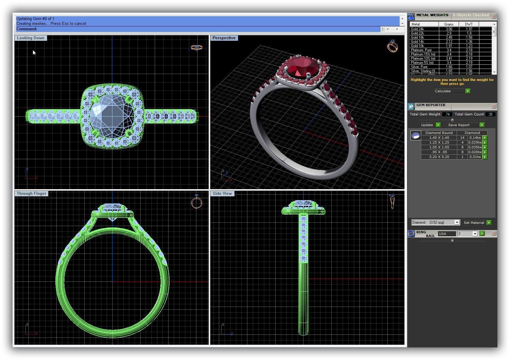 BULK-3DM-WithOut Gems-RING 51 Files 3D print model_30