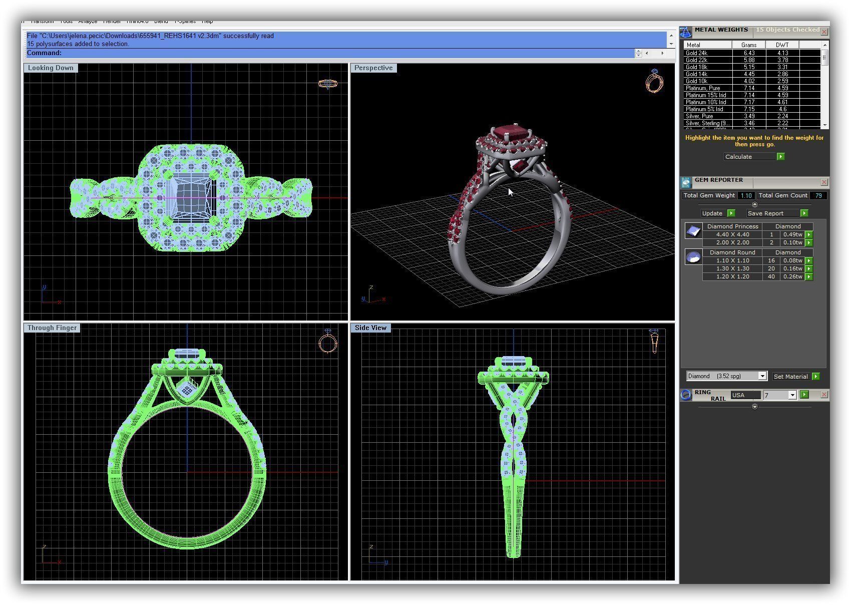 BULK-3DM-WithOut Gems-RING 51 Files 3D print model_9