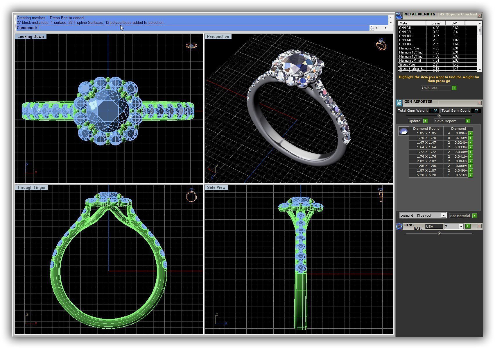 BULK-3DM-WithOut Gems-RING 51 Files 3D print model_24