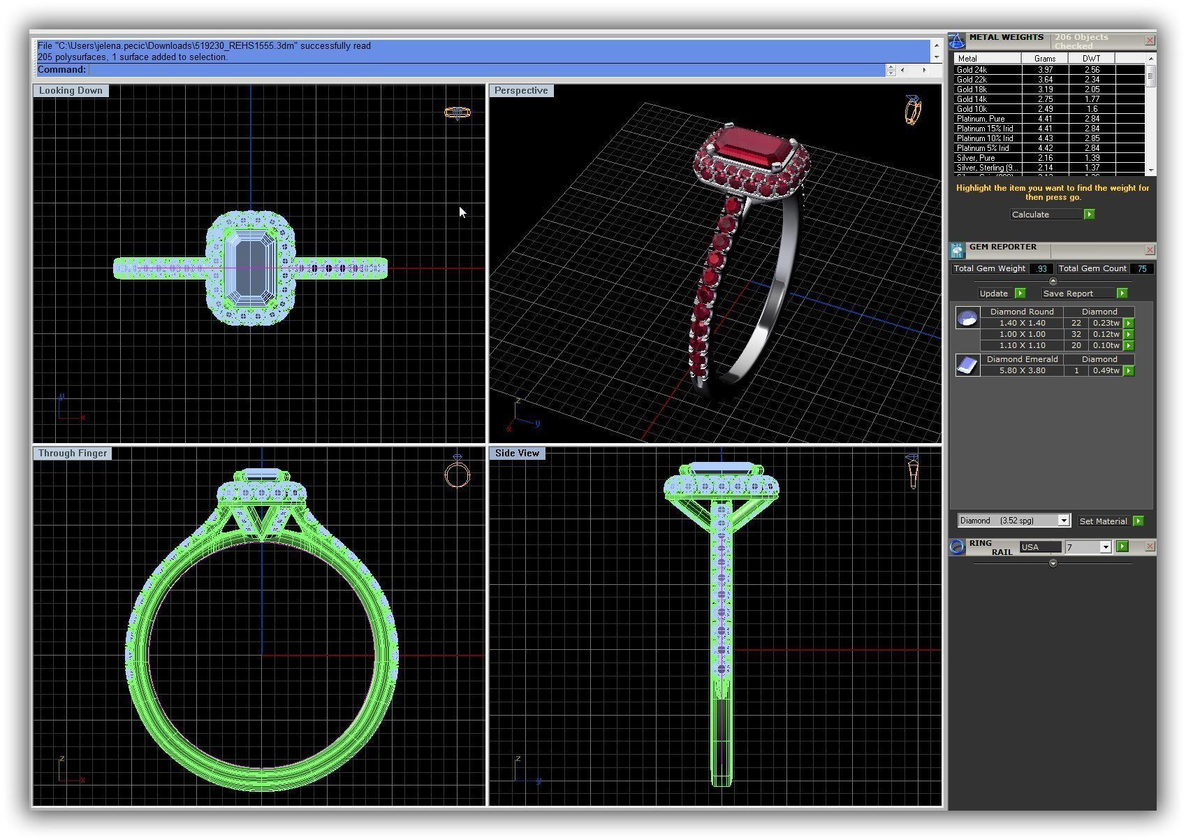BULK-3DM-WithOut Gems-RING 51 Files 3D print model_6