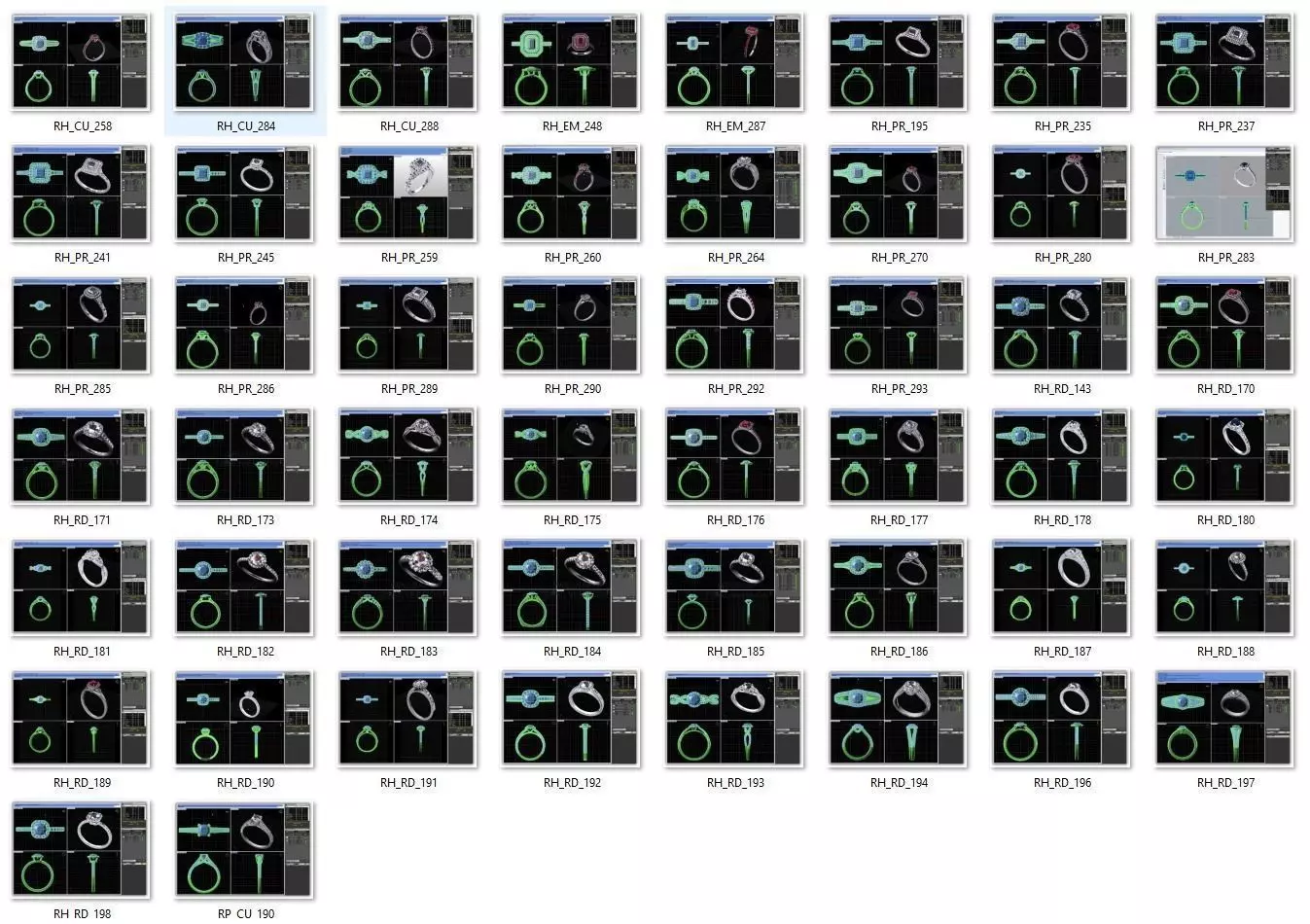 BULK-3DM-WithOut Gems-RING 51 Files 3D print model_0