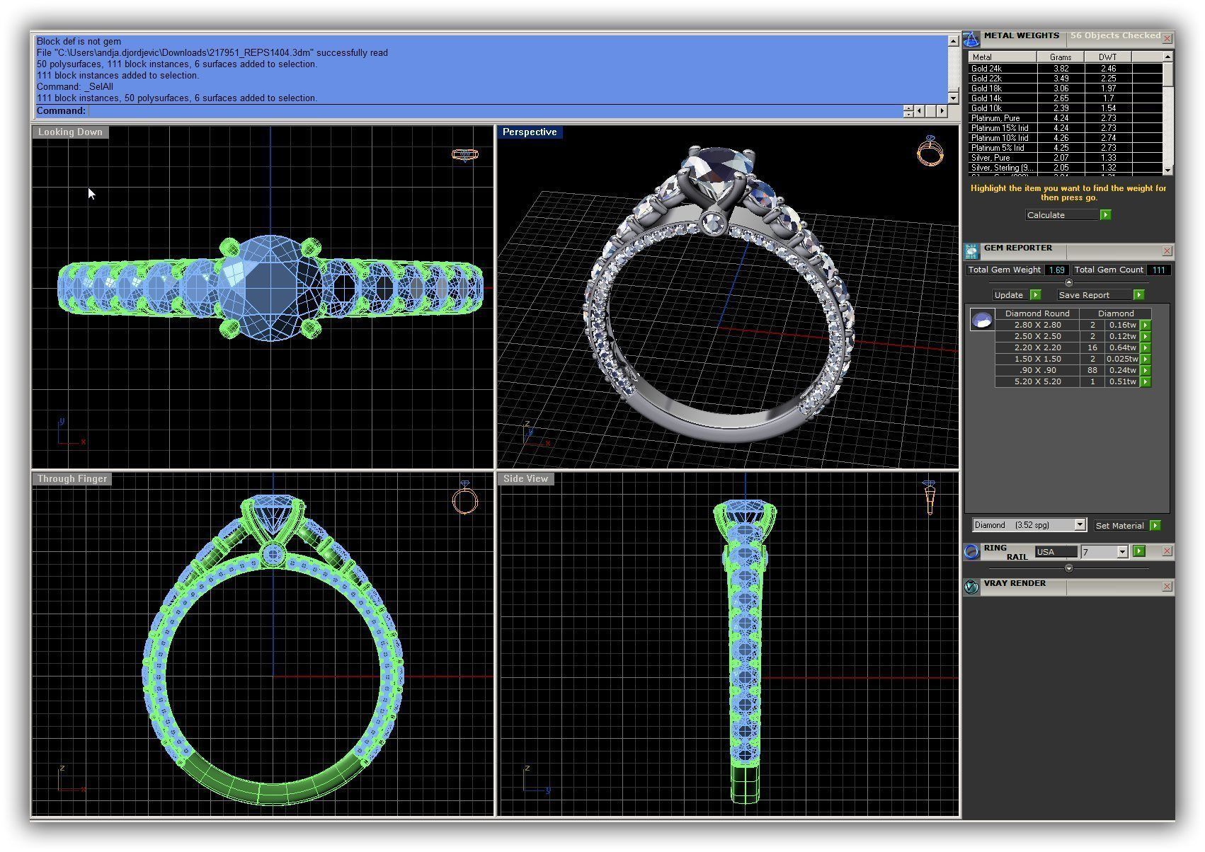 BULK-3DM-WithOut Gems-RING 22 Files 3D print model_16