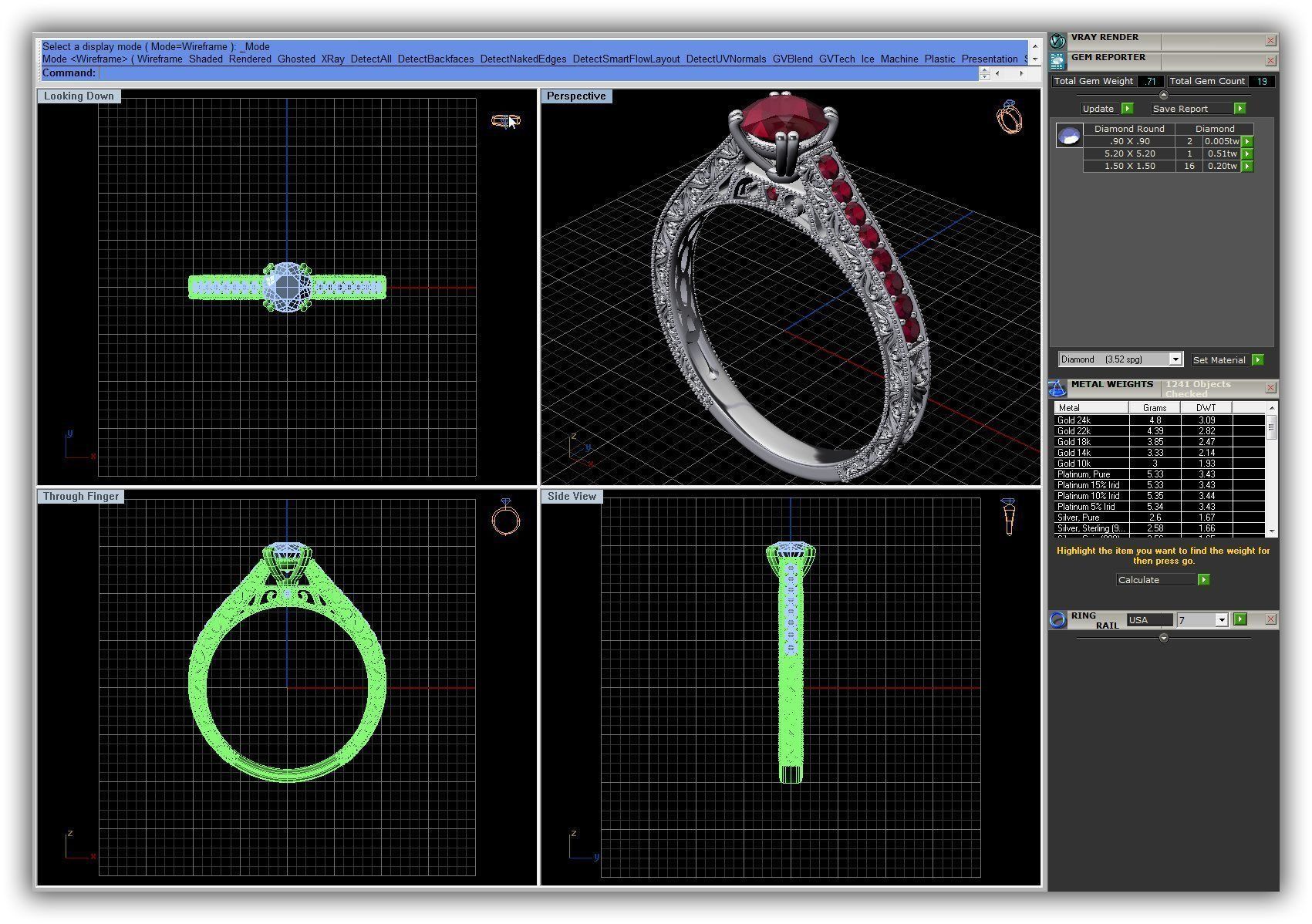 BULK-3DM-WithOut Gems-RING 22 Files 3D print model_5