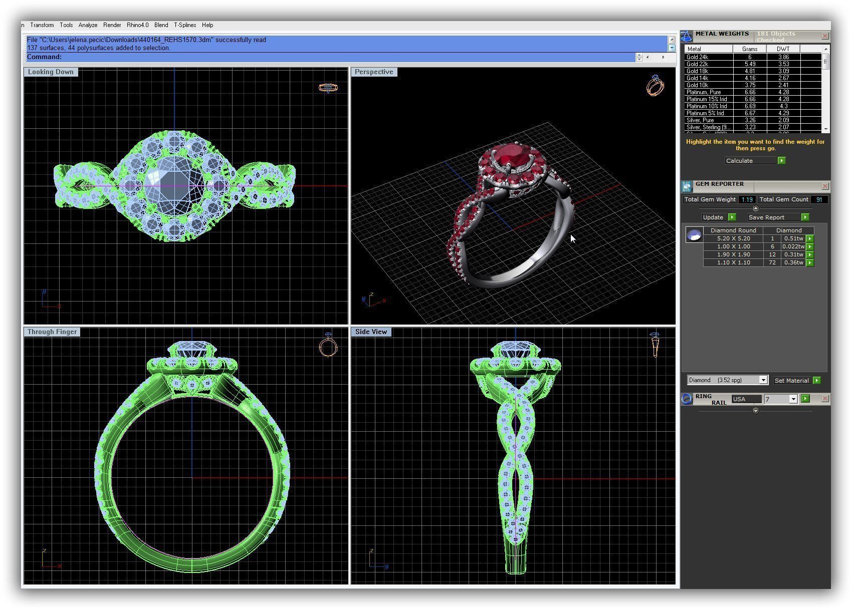 BULK-3DM-WithOut Gems-RING 22 Files 3D print model_3