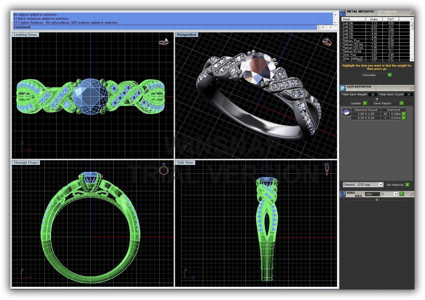 BULK-3DM-WithOut Gems-RING 22 Files 3D print model_8