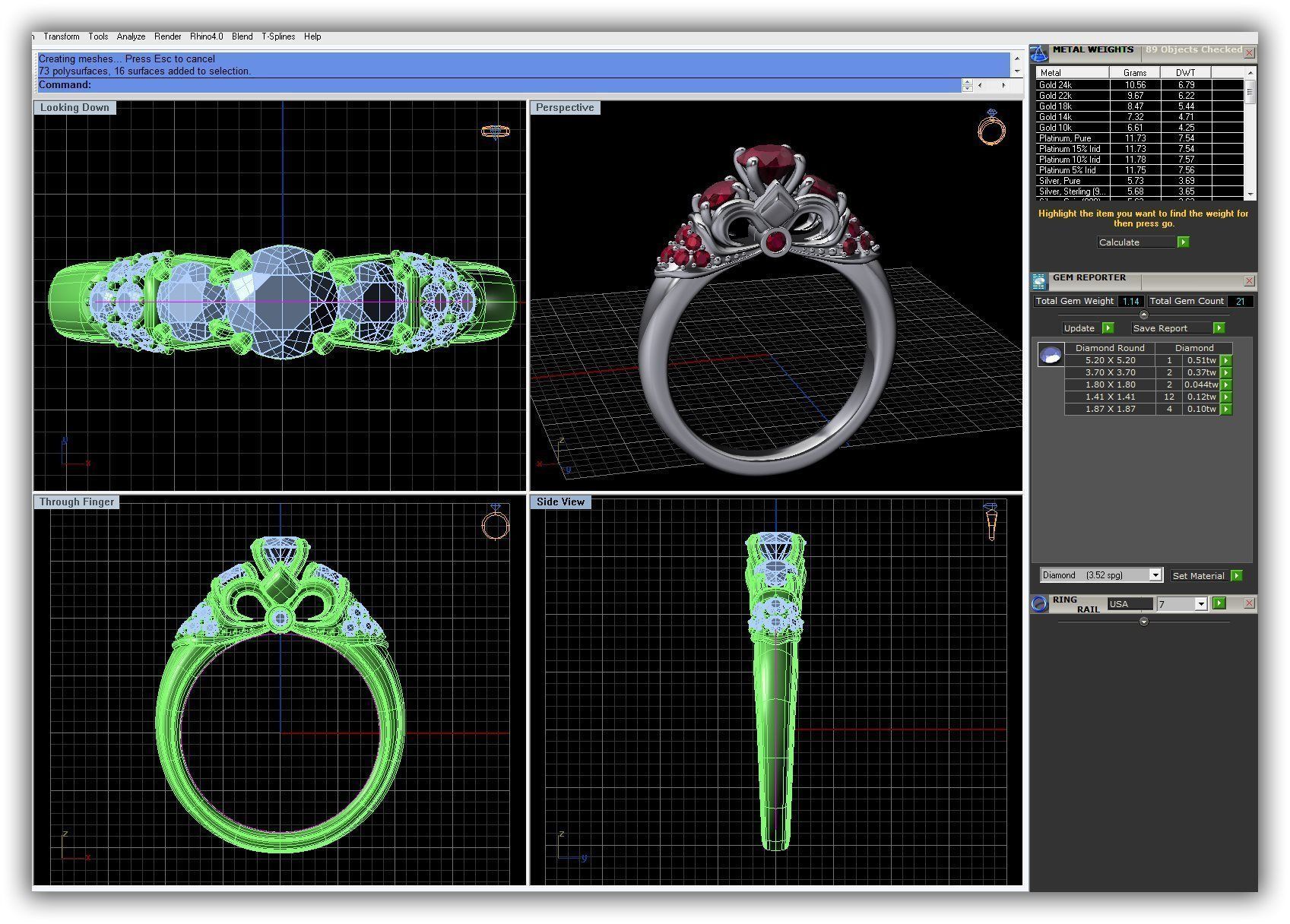 BULK-3DM-WithOut Gems-RING 22 Files 3D print model_2