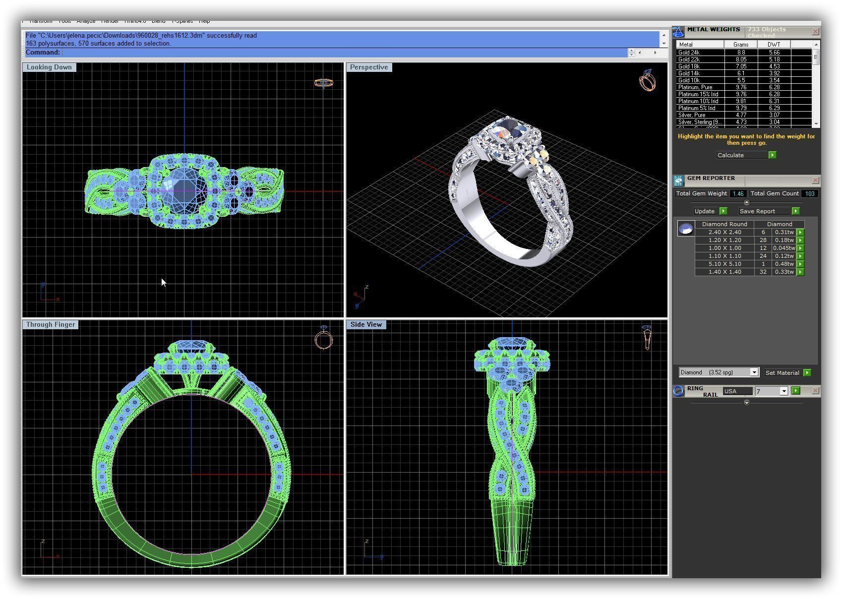 BULK-3DM-WithOut Gems-RING 22 Files 3D print model_1