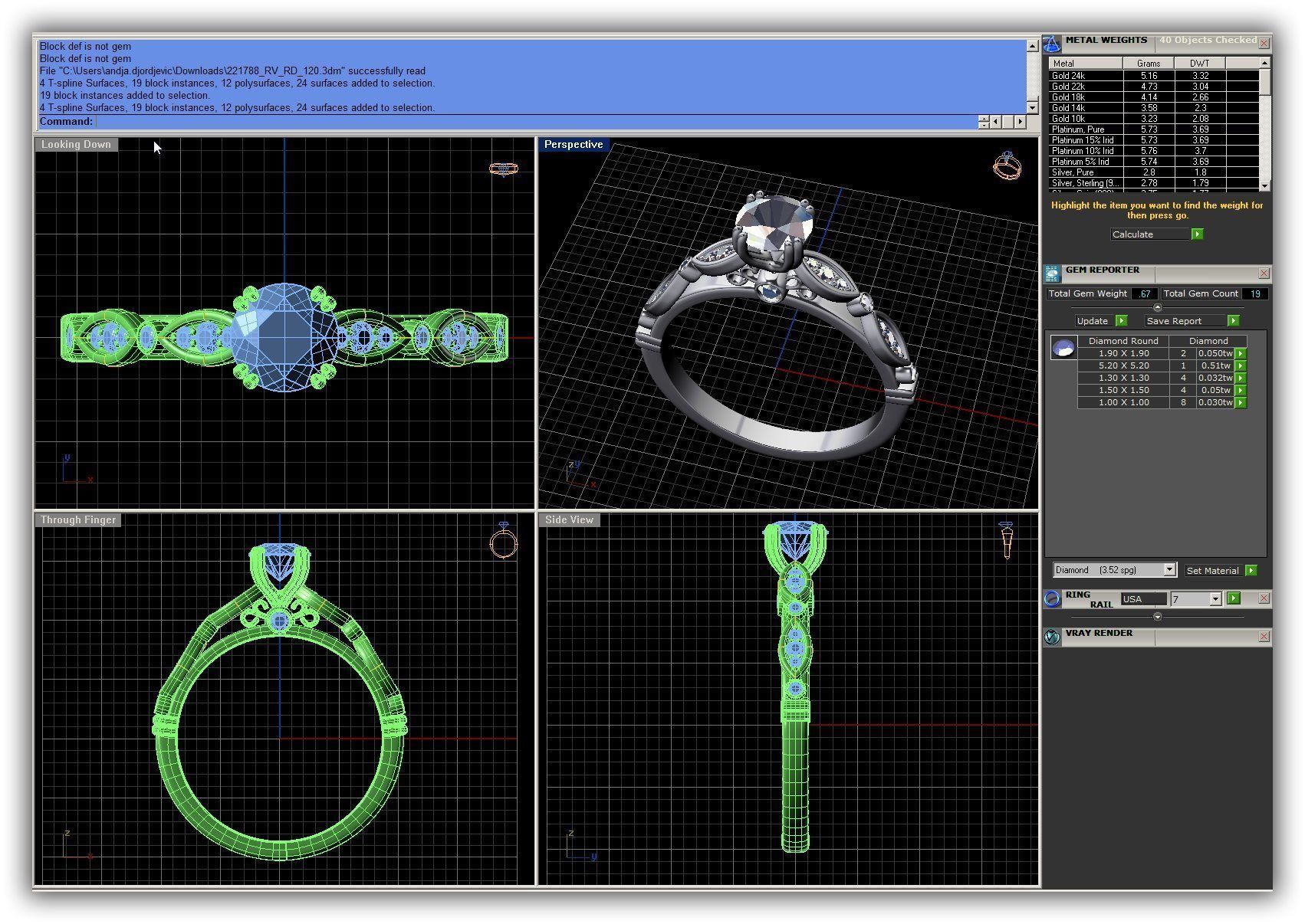 BULK-3DM-WithOut Gems-RING 22 Files 3D print model_11