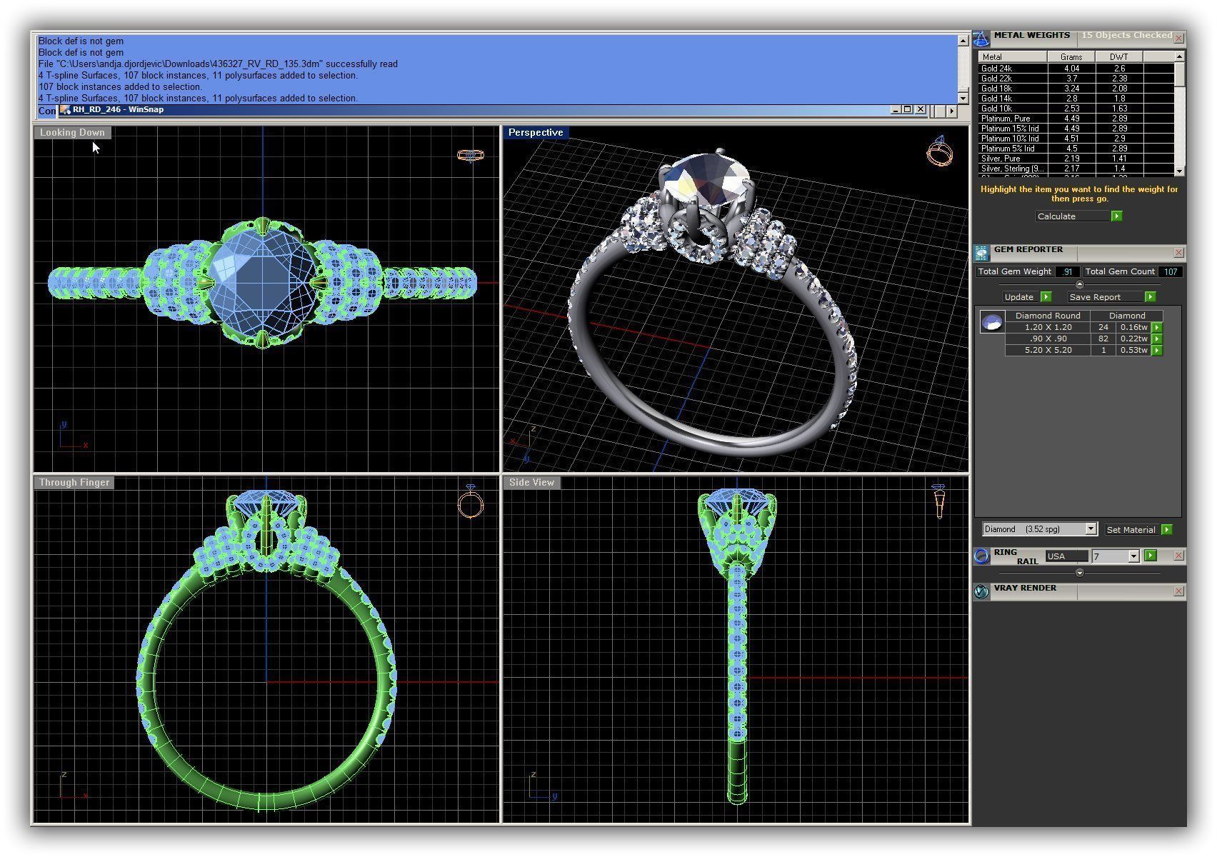BULK-3DM-WithOut Gems-RING 22 Files 3D print model_19
