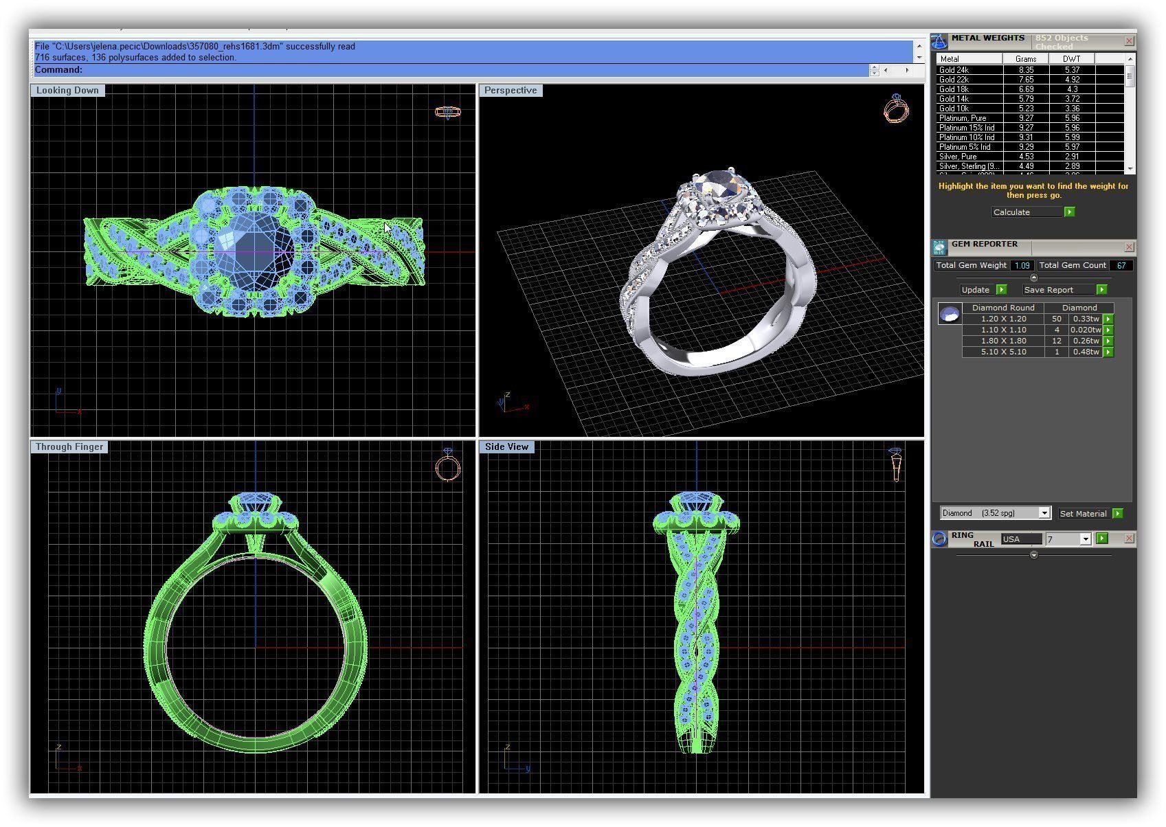 BULK-3DM-WithOut Gems-RING 22 Files 3D print model_23