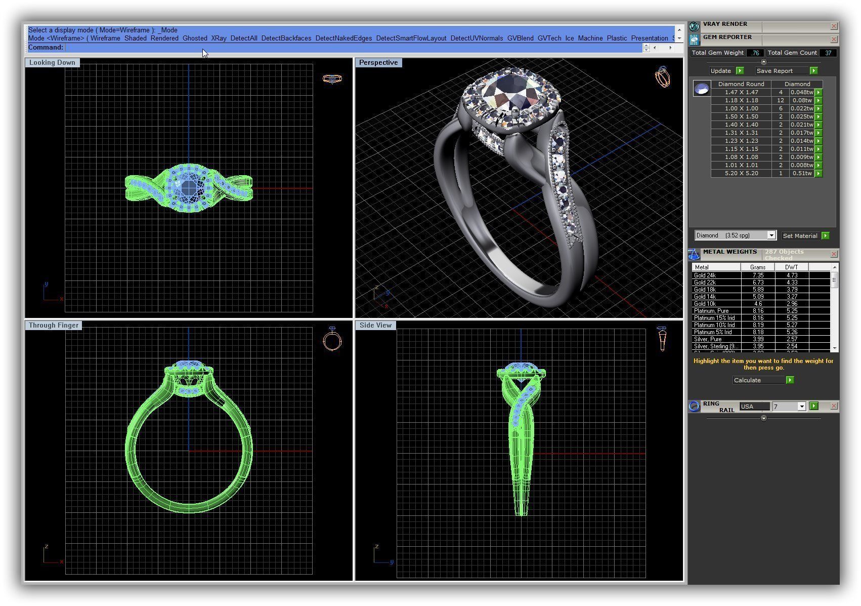 BULK-3DM-WithOut Gems-RING 22 Files 3D print model_13