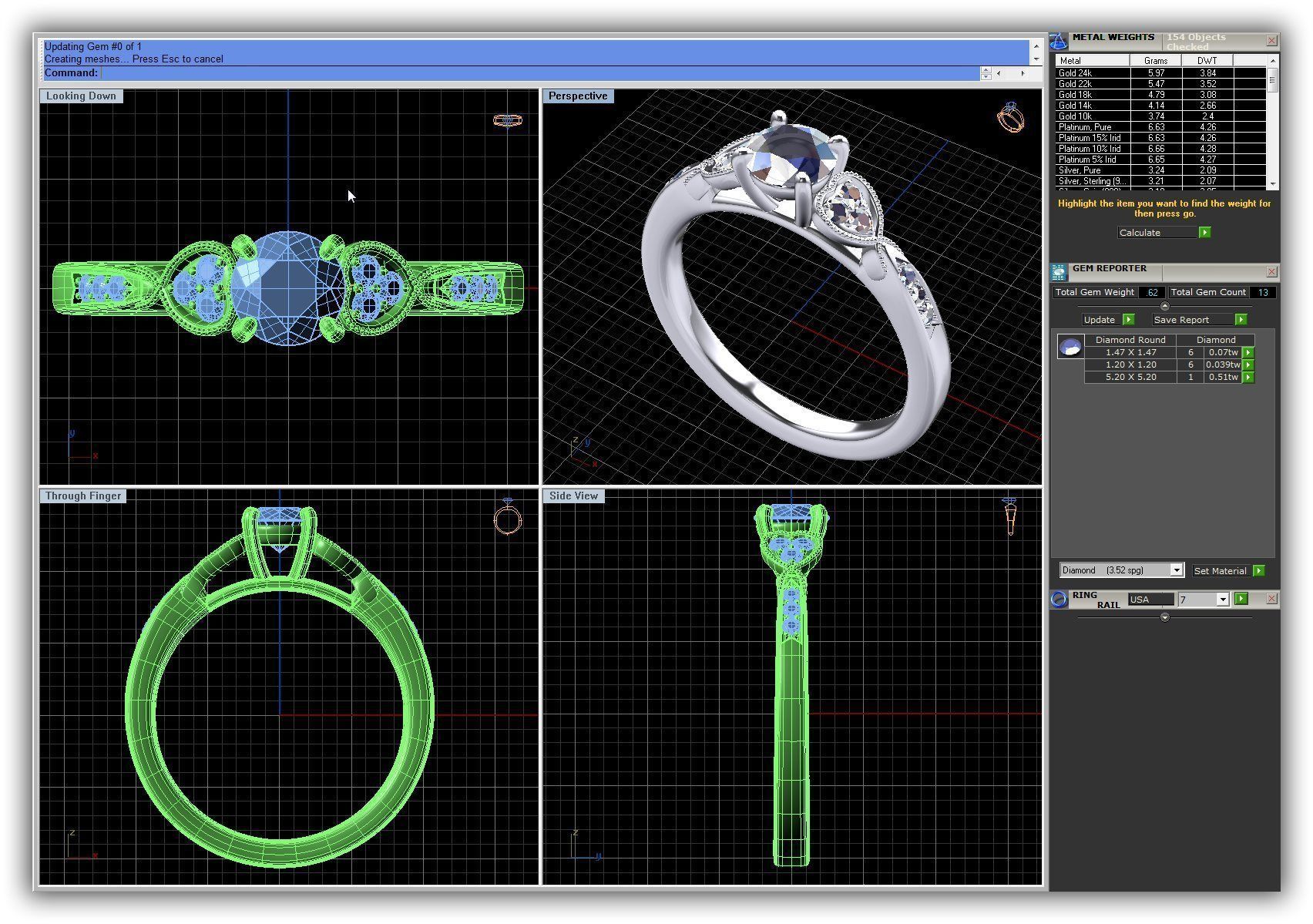 BULK-3DM-WithOut Gems-RING 22 Files 3D print model_4