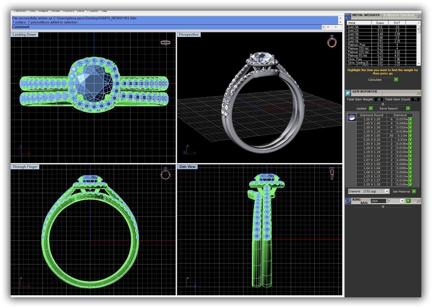BULK-3DM-WithOut Gems-RING 30 Files 3D print model_14