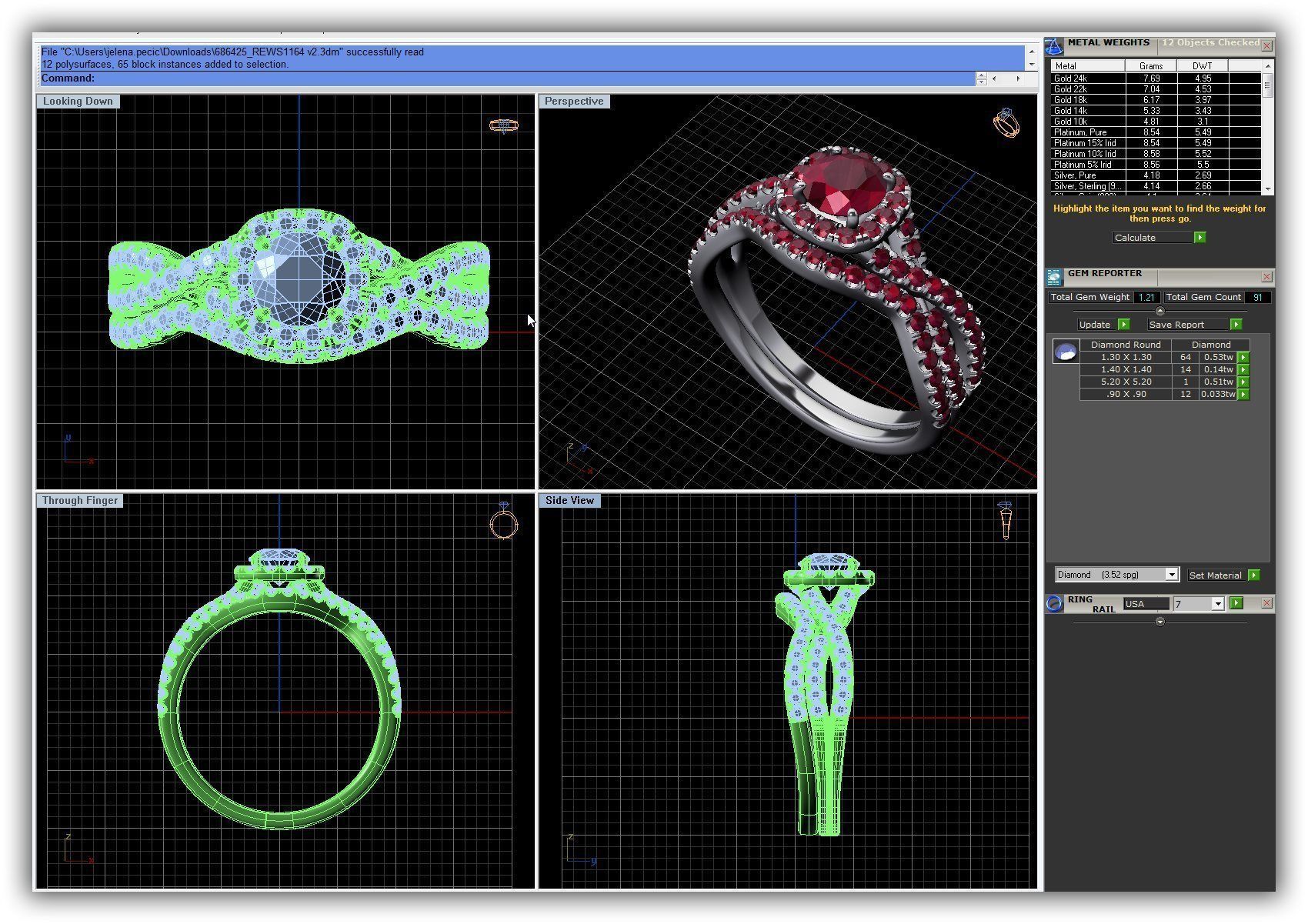 BULK-3DM-WithOut Gems-RING 30 Files 3D print model_25