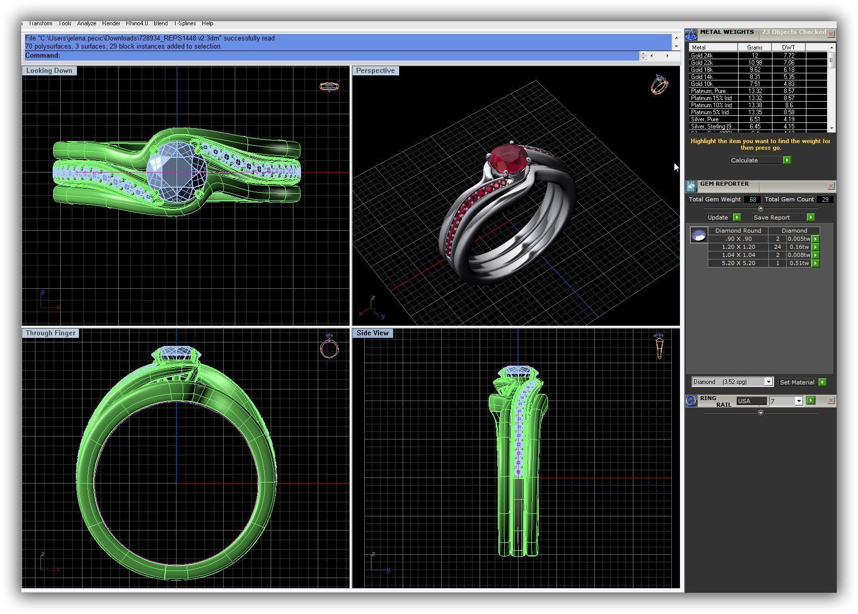 BULK-3DM-WithOut Gems-RING 30 Files 3D print model_18