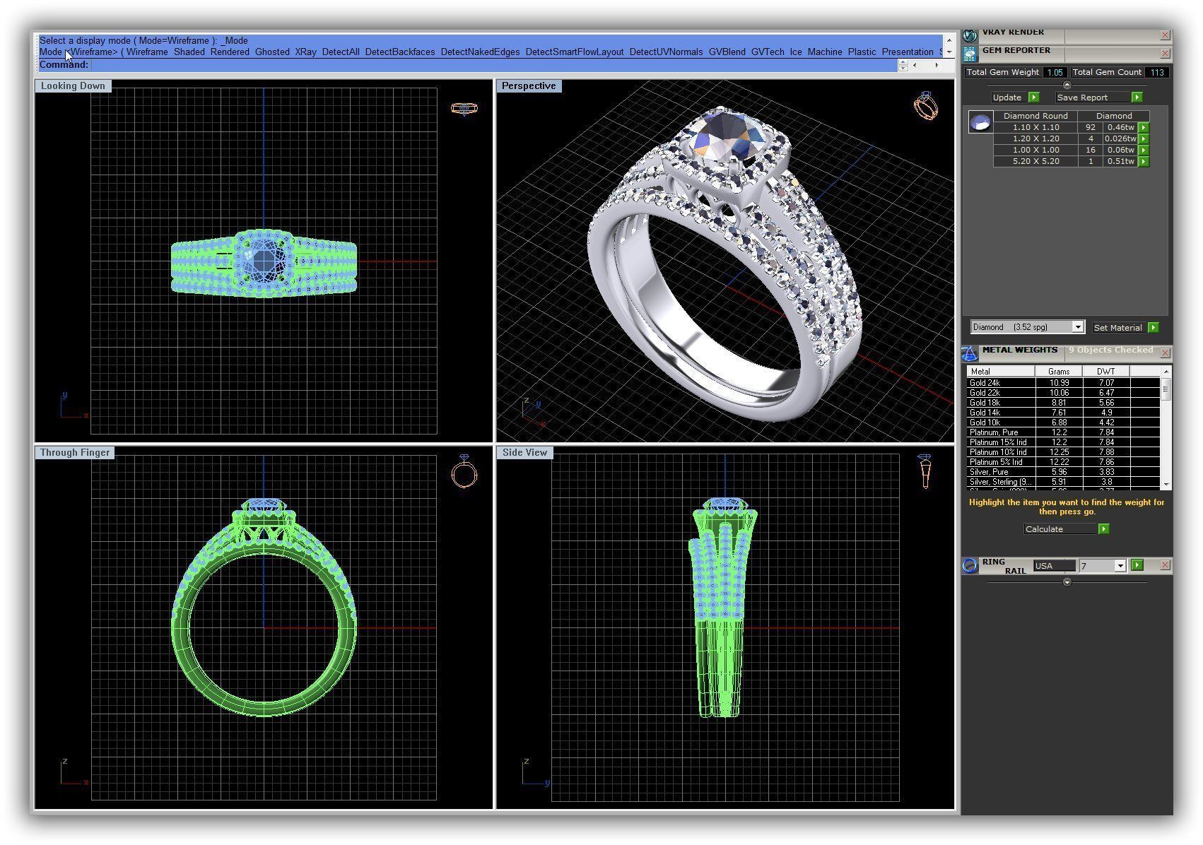 BULK-3DM-WithOut Gems-RING 30 Files 3D print model_10