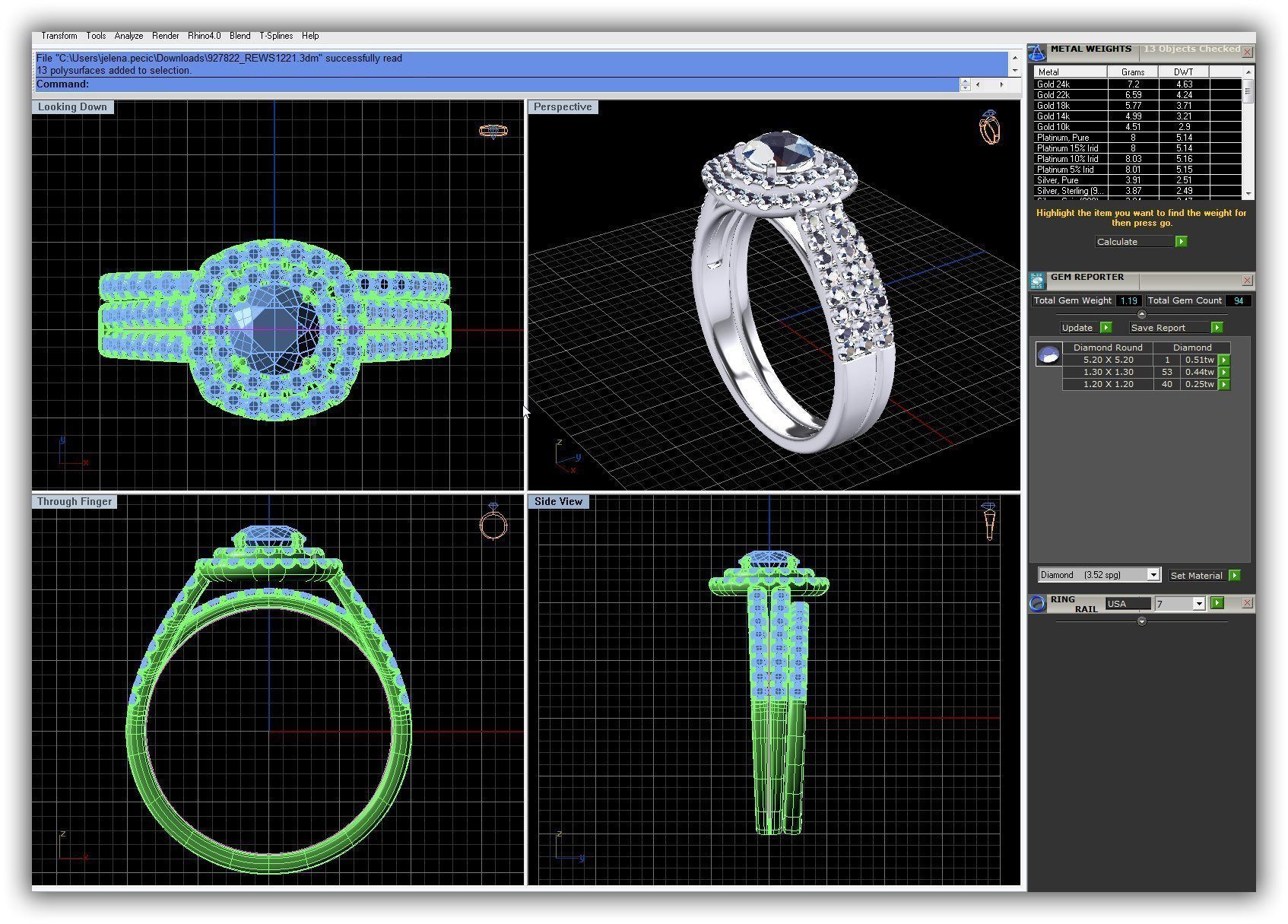 BULK-3DM-WithOut Gems-RING 30 Files 3D print model_21