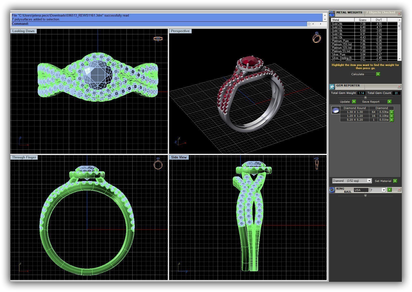 BULK-3DM-WithOut Gems-RING 30 Files 3D print model_9