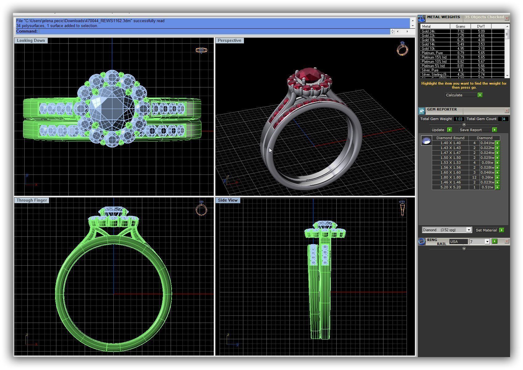 BULK-3DM-WithOut Gems-RING 30 Files 3D print model_11