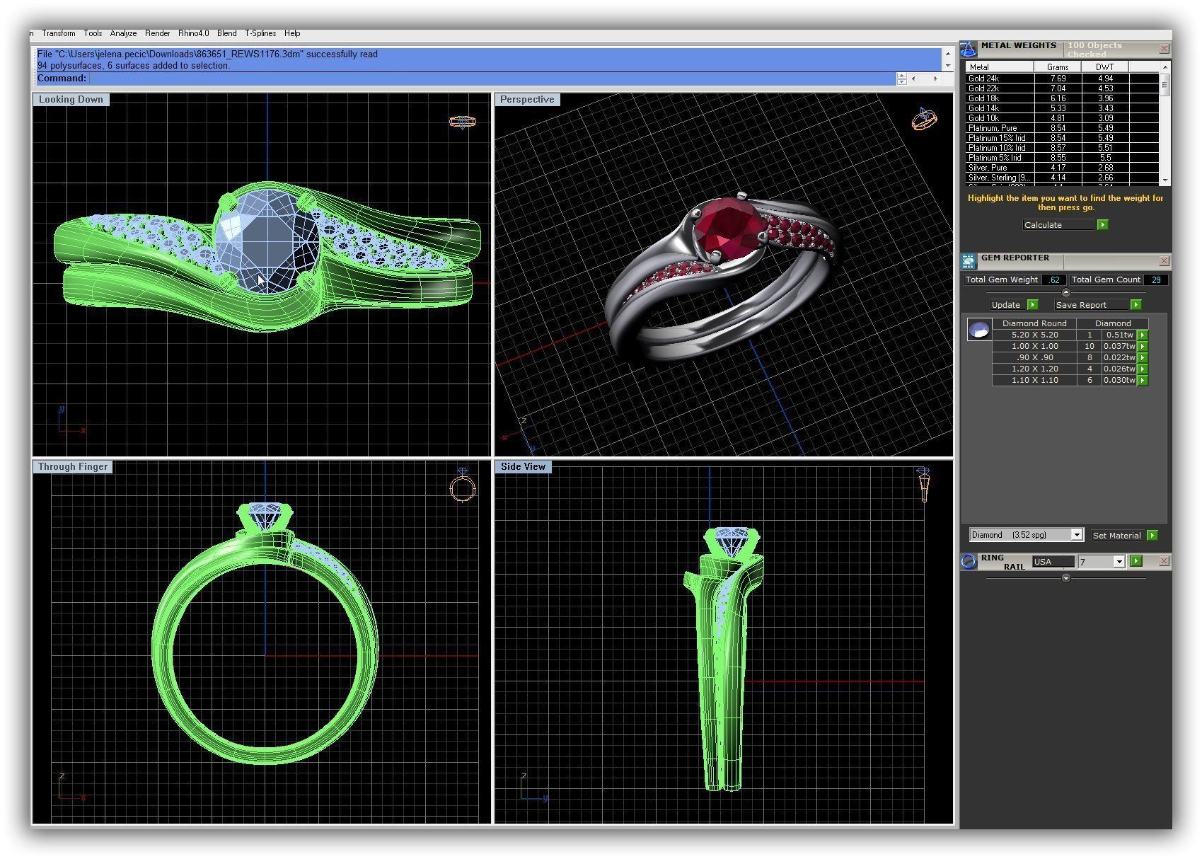 BULK-3DM-WithOut Gems-RING 30 Files 3D print model_16