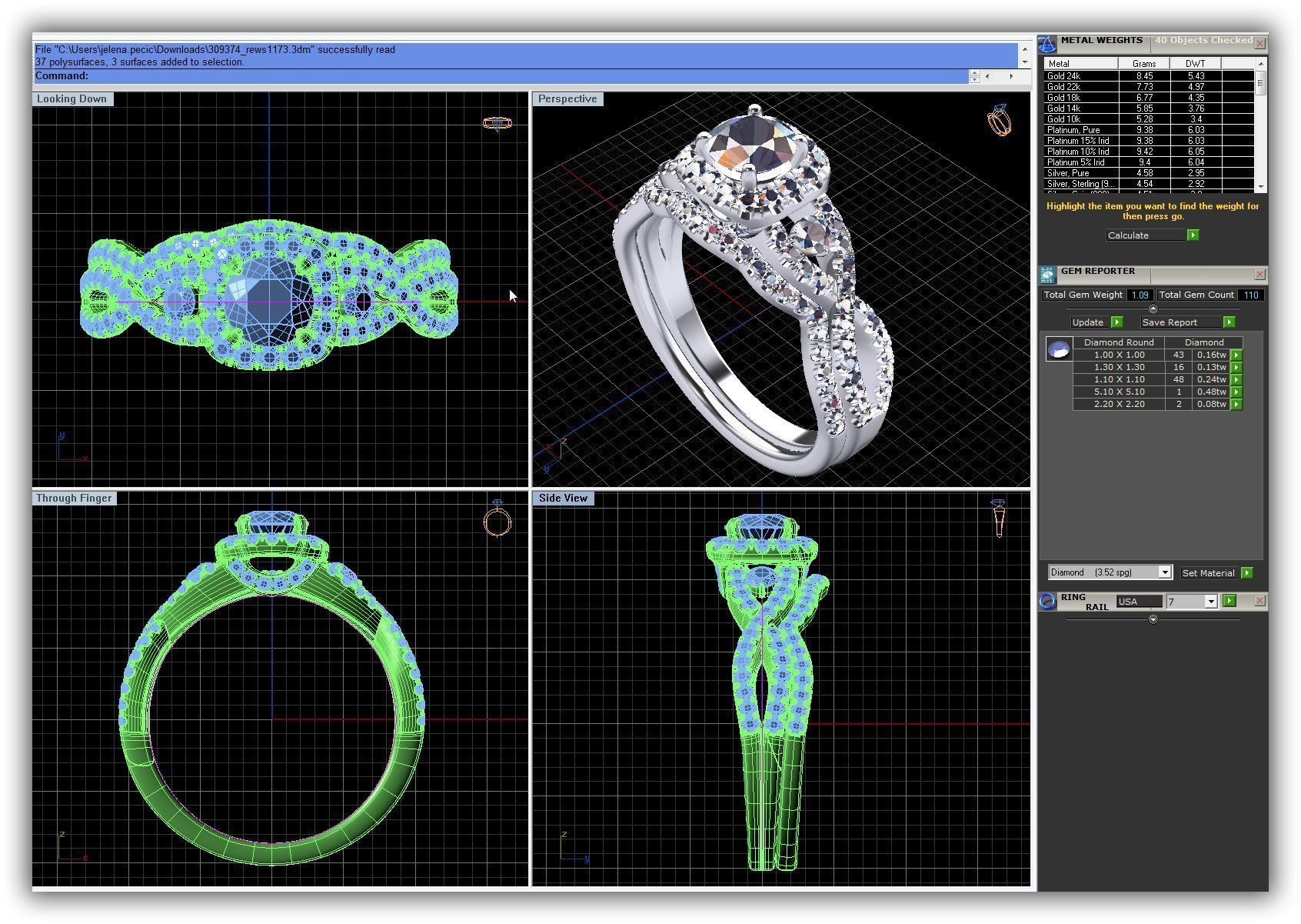 BULK-3DM-WithOut Gems-RING 30 Files 3D print model_2