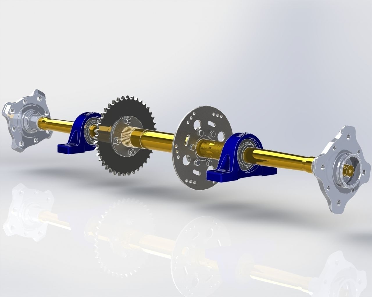ATV four wheel drive motorcycles Axle free 3D Model