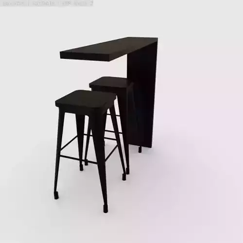 BarTable PBR bar stool - person