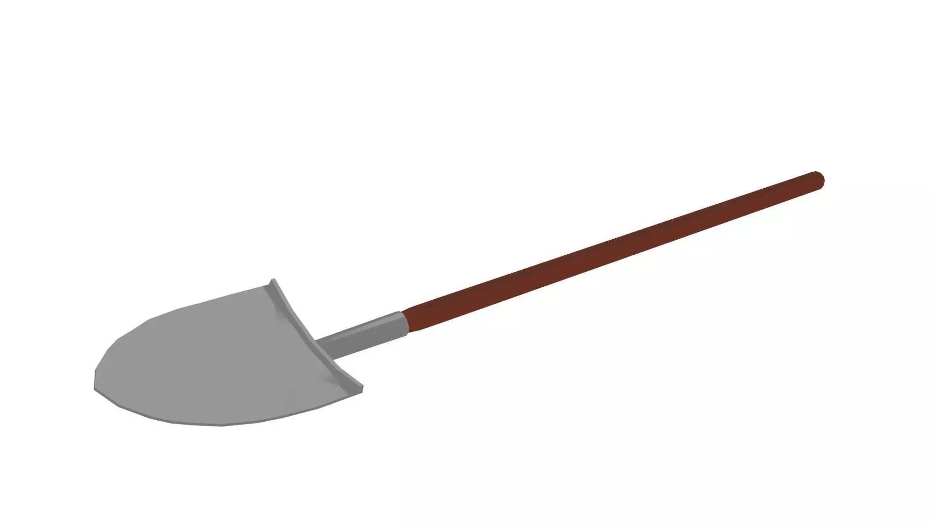 Low-Poly Garden Spade Free low-poly 3D model